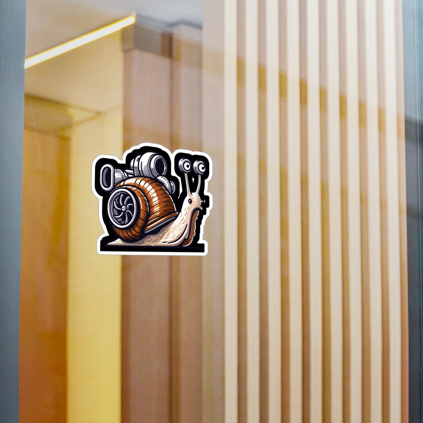 Car Turbocharger Snail - Funny Sticker for Car Window Laptop Sticker. Water Bottle Sticker, Vinyl Humor Decal, Quote Sticker - Funny Gift