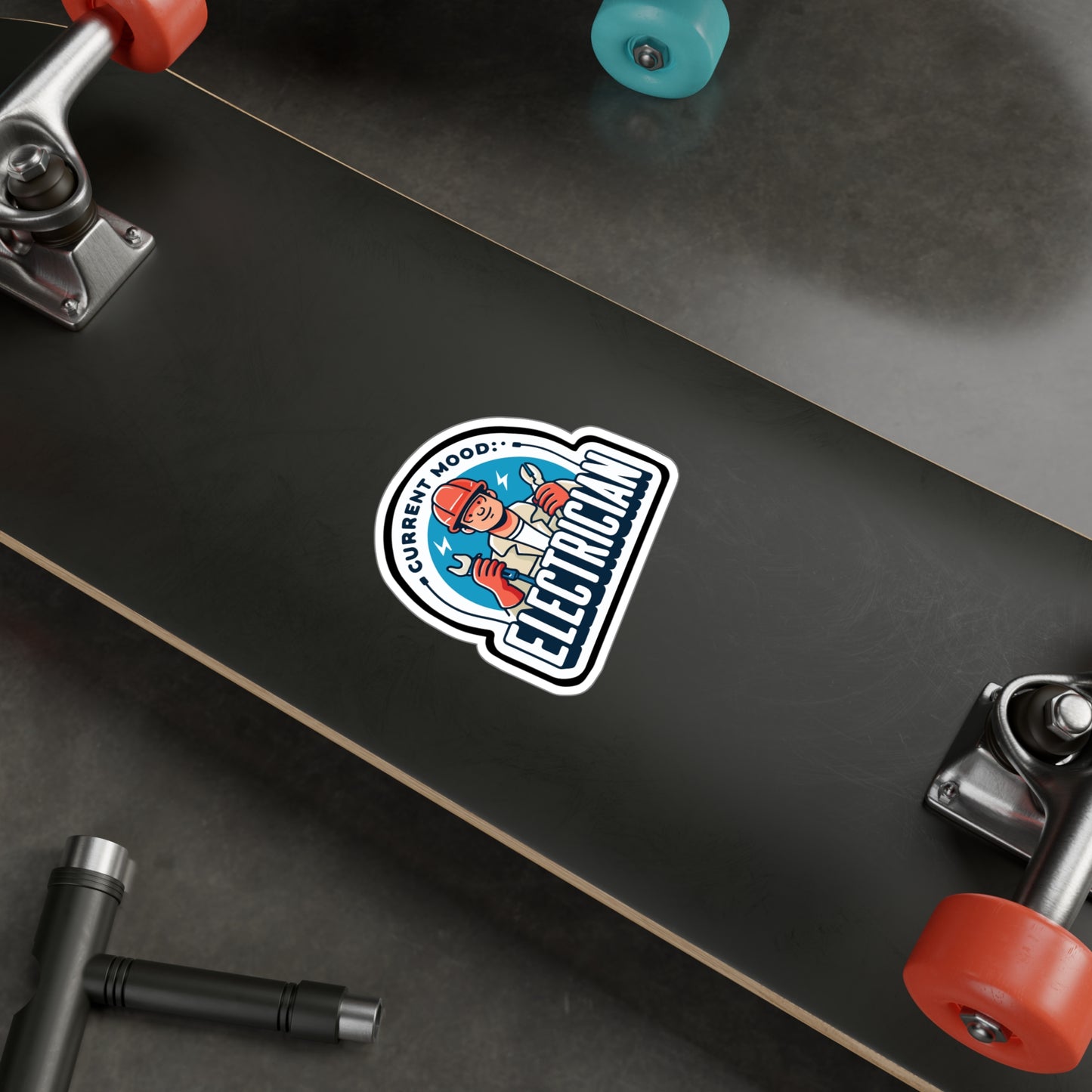 Current mood Electrician - Electrician Sticker for Laptop Sticker. Water Bottle Sticker, Vinyl Stripper Decal - Electrician Gift