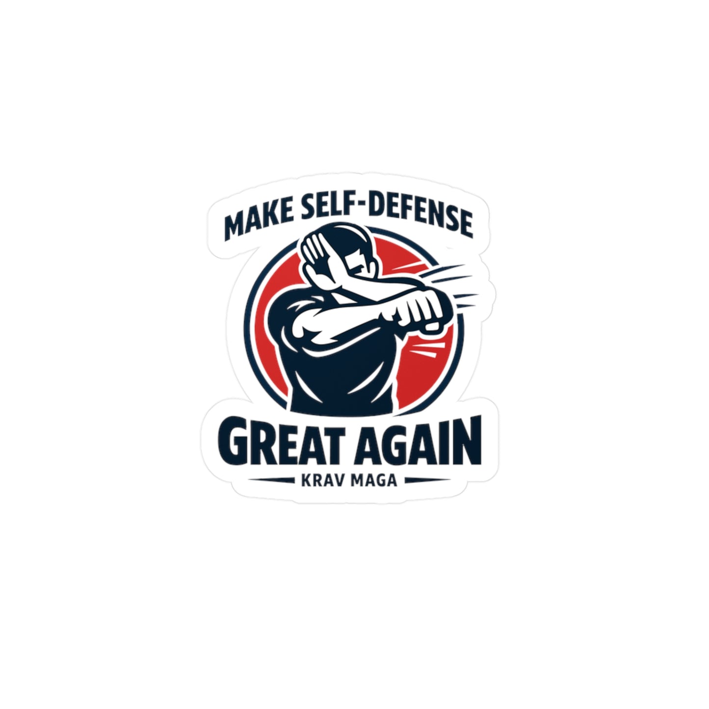 Krav Maga Sticker Make Self-Defense Great Again Funny Martial Arts Fitness Vinyl Waterproof sticker decals for Laptop Water Bottle