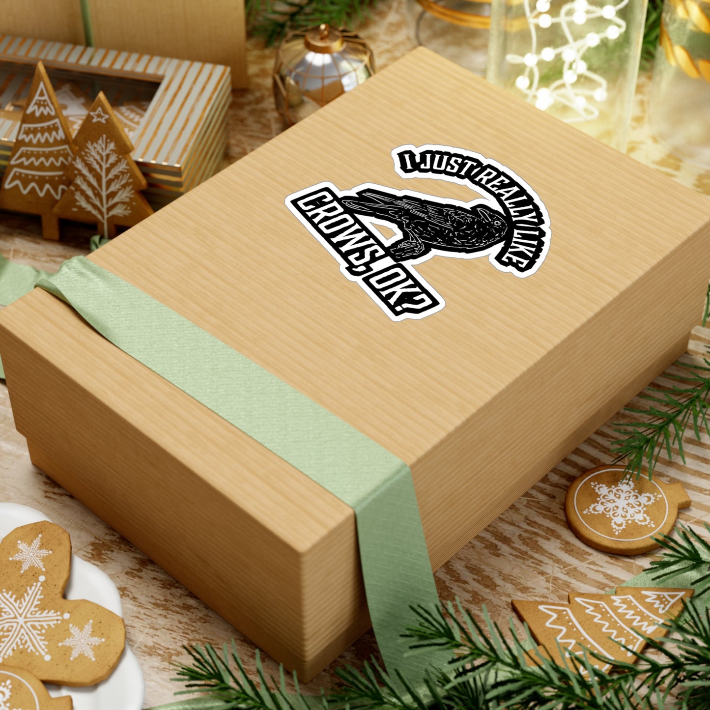 I Just Really Like Crows - Crow Sticker for Car Window Laptop Sticker. Water Bottle Sticker, Vinyl Raven Decal, Hunting Sticker - Crow Gift