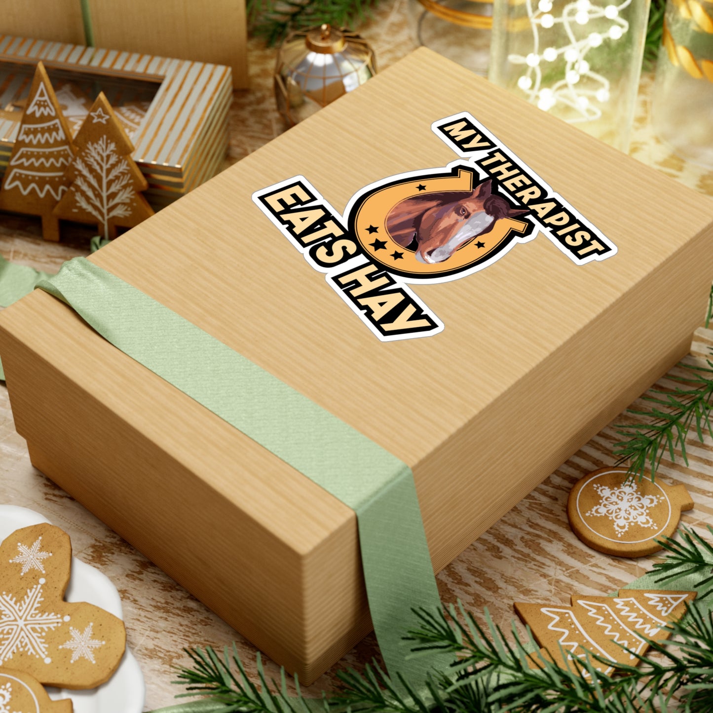 My Therapist Eats Hay Horse | Horseback-riding Sticker | Hay Decals | Mare Laptop Sticker | Horseback-riding Gift | Hay Gift