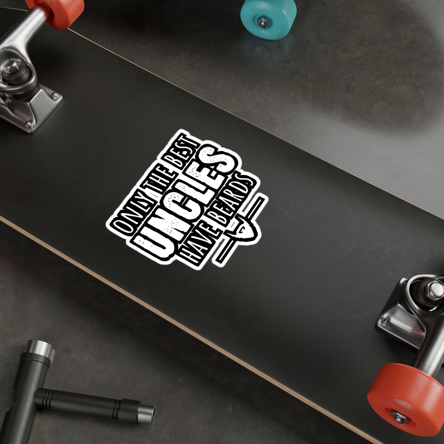 Only The Best Uncles Have Beards - Beard Sticker for Laptop Sticker. Water Bottle Sticker, Vinyl Bearded Decal - Beard Gift