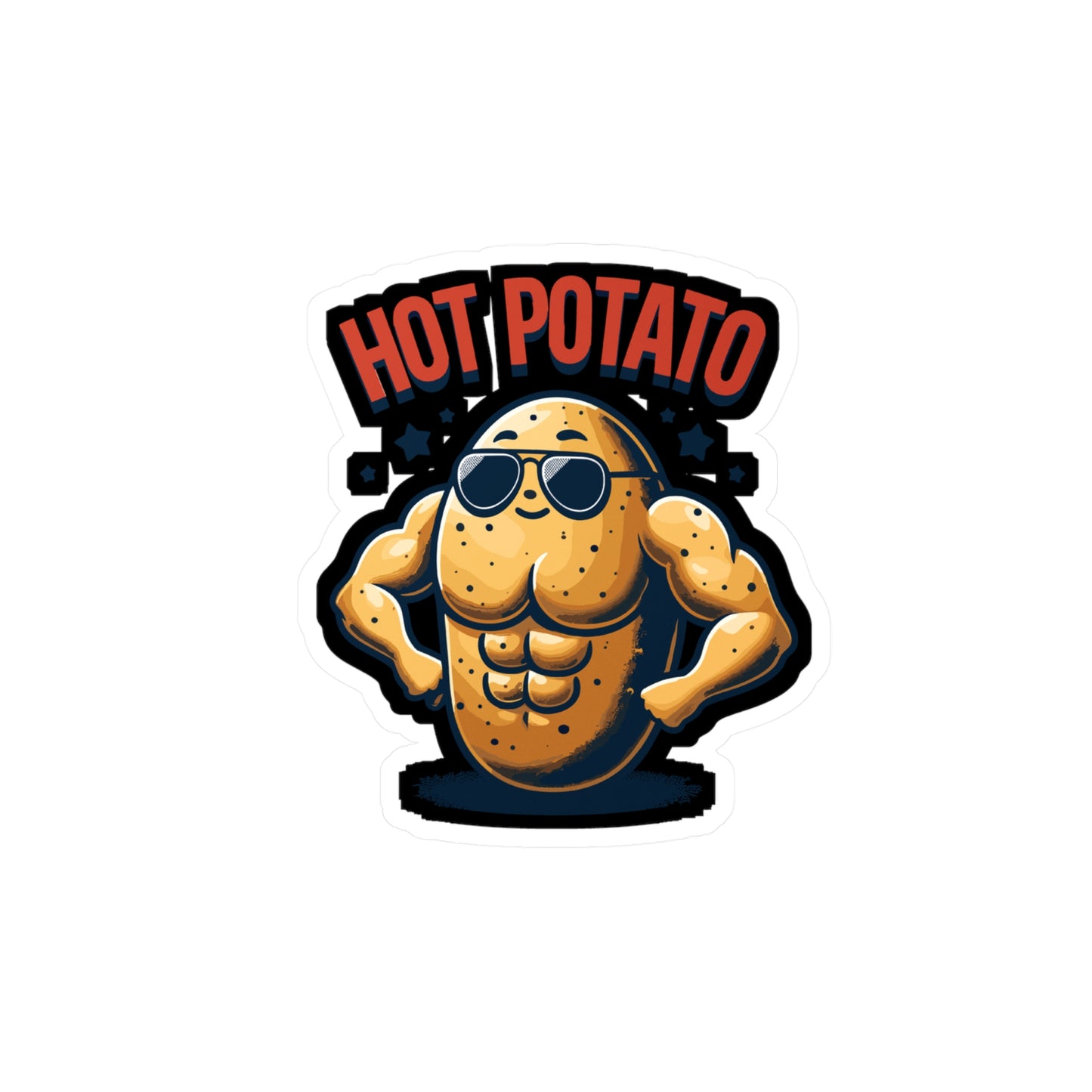 Hot Potato - Weightlifting Sticker for Laptop Sticker. Water Bottle Sticker, Vinyl Muscles Decal - Weightlifting Gift