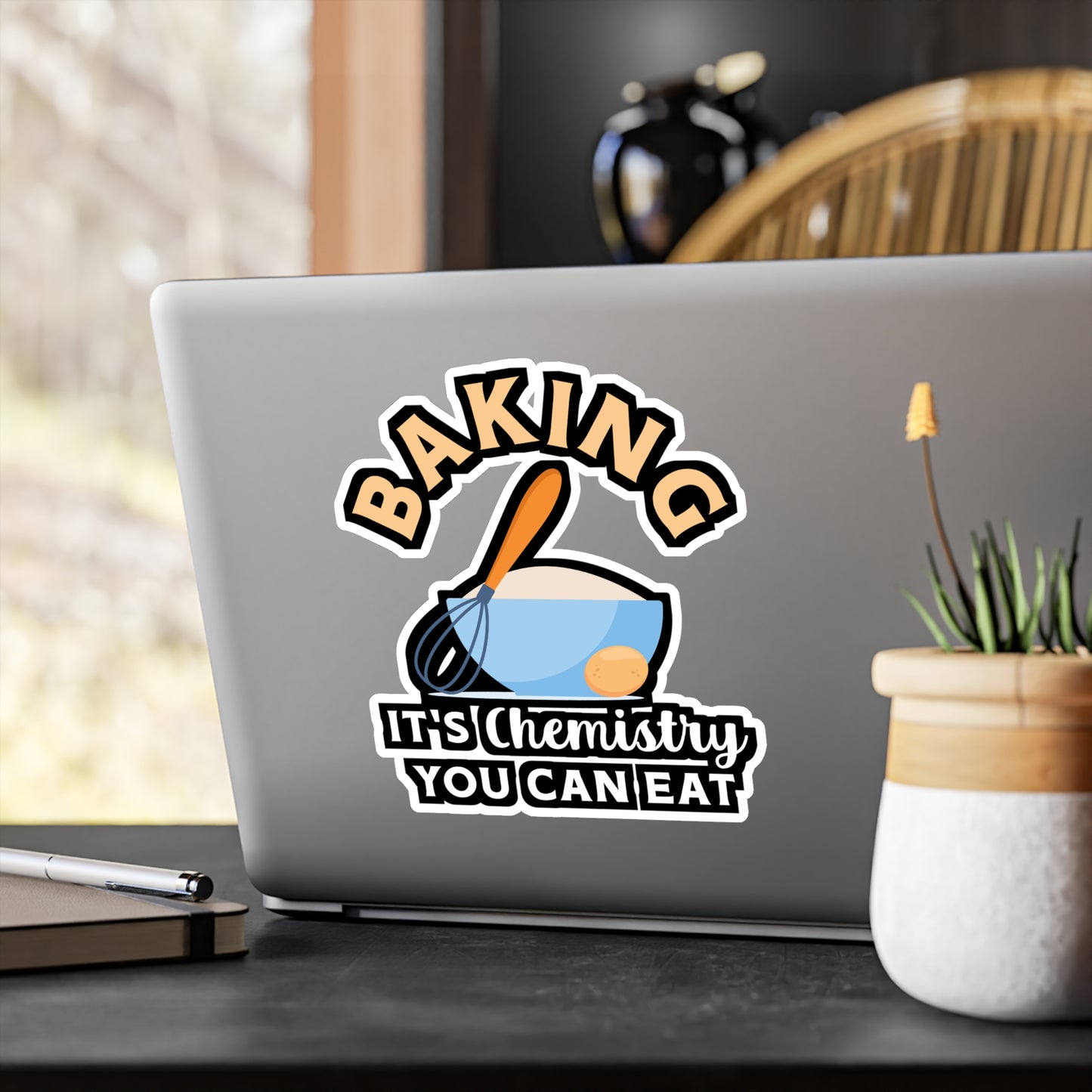 Baking It's Chemistry You Can Eat - Baking Sticker for Laptop Sticker. Water Bottle Sticker, Vinyl Cake-decorator Decal - Baking Gift
