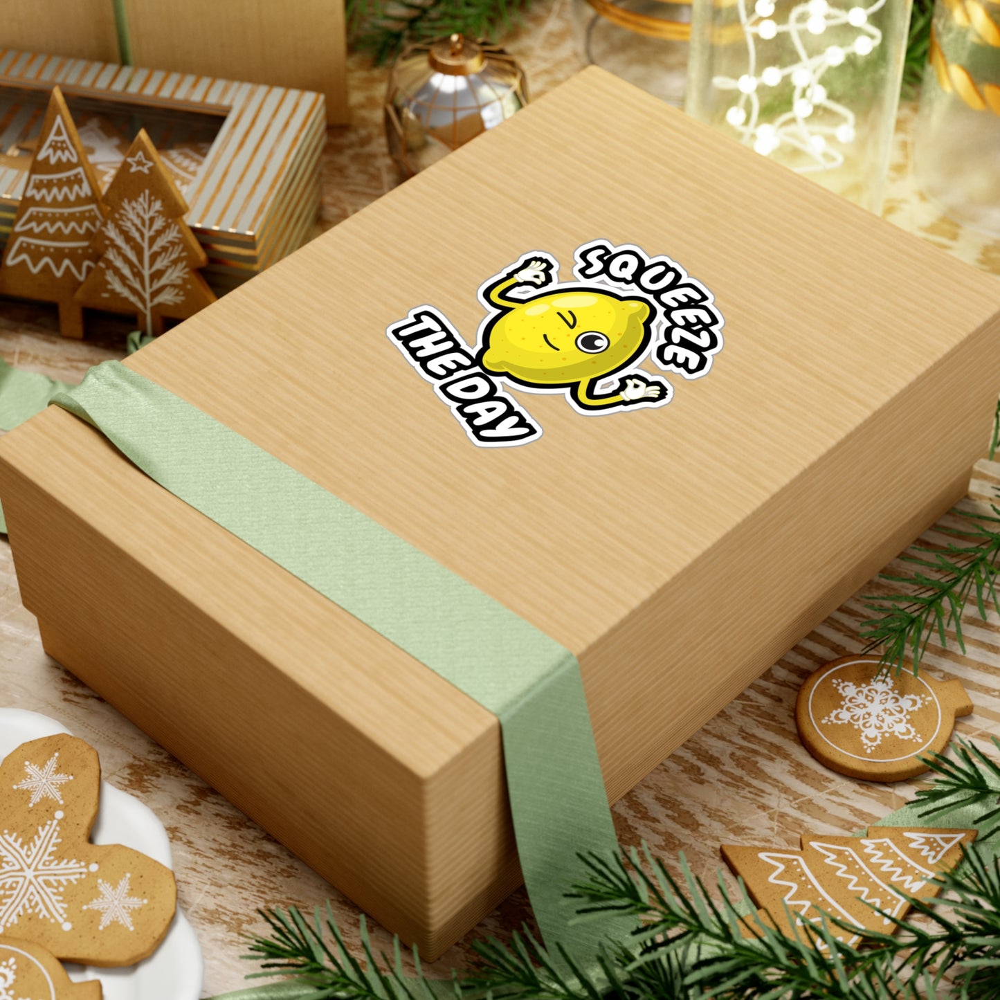 Squeeze The Day | Lemonade Sticker | Lemon Decals | Squeazy Laptop Sticker | Lemonade Gift | Lemon Gift