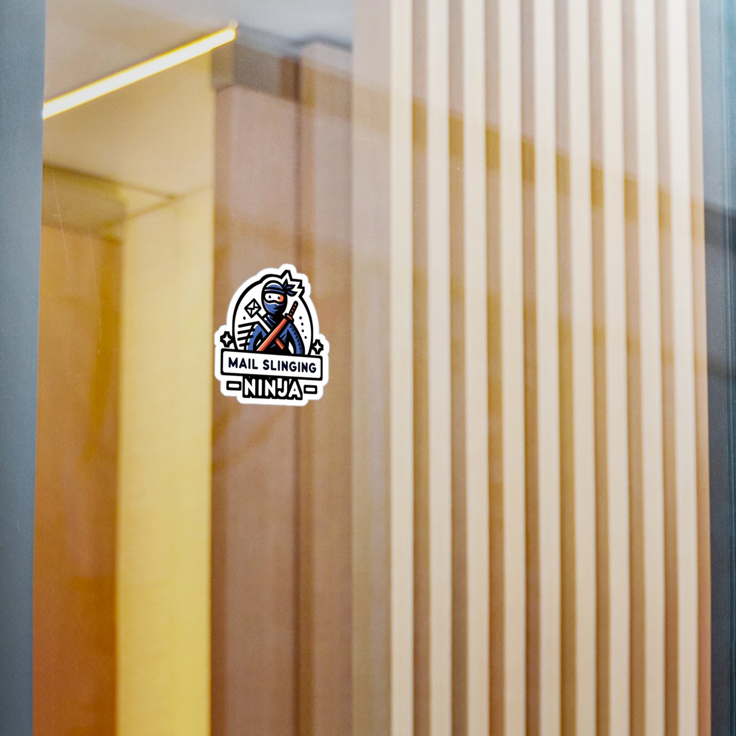 Mail Slinging Ninja  - Postal worker Sticker for Window Laptop Sticker. Water Bottle Sticker, Vinyl Funny postal worker Decal - Postal worker Gift
