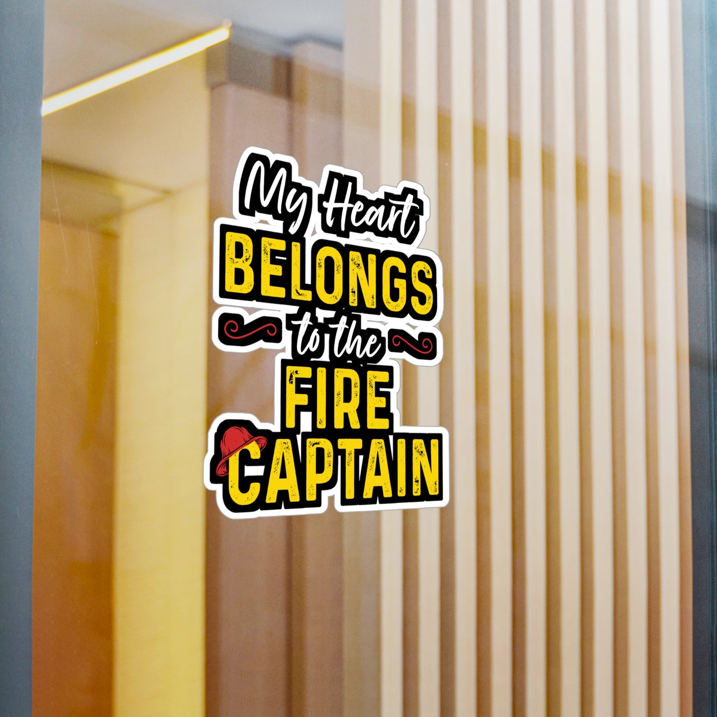 My Heart Belongs to the Fire Captain | Firefighter Sticker | Fire chief Decals | Firefighter Gift