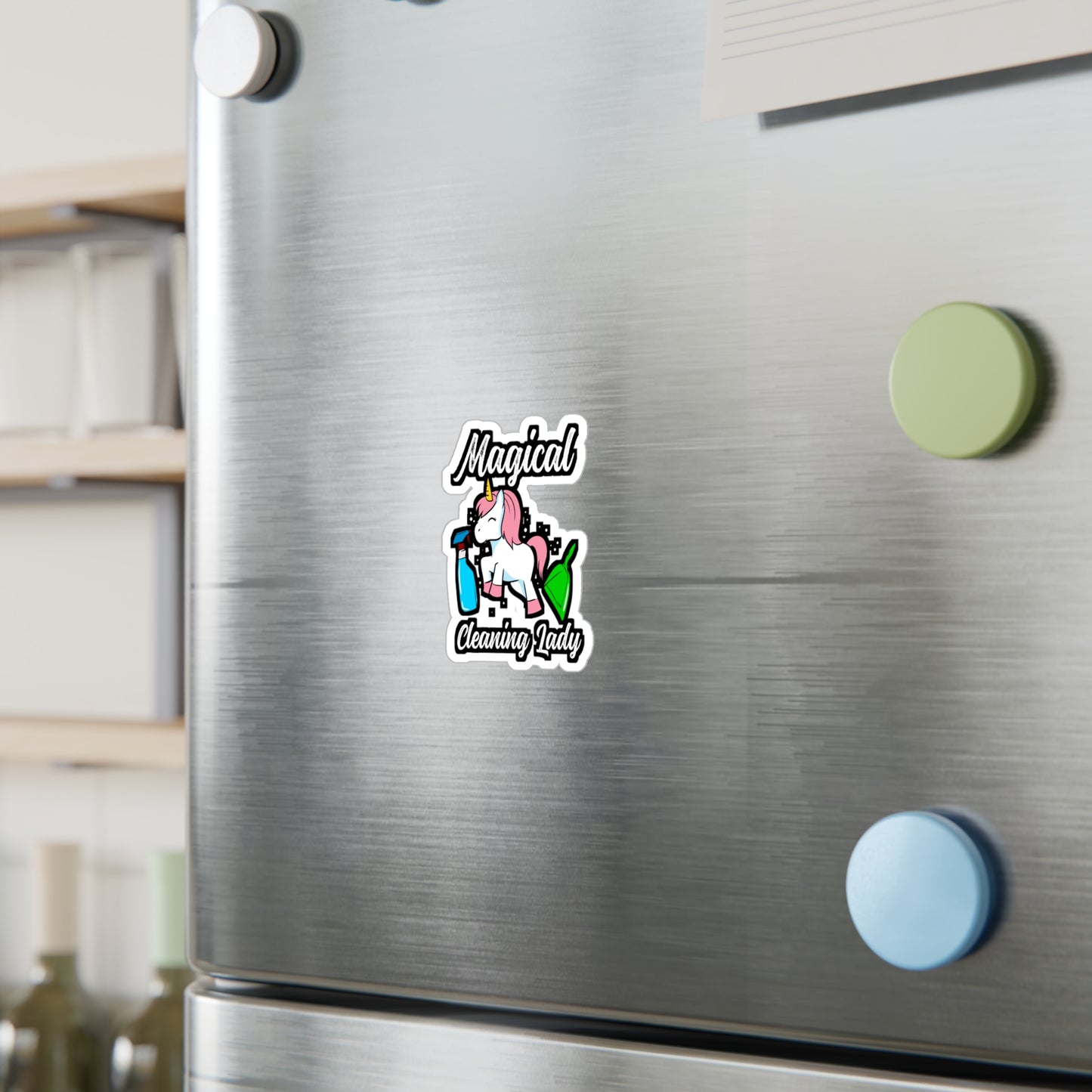Unicorn cleaning lady - Housekeeping Sticker for Laptop Sticker. Water Bottle Sticker, Vinyl Housekeeper Decal - Housekeeping Gift