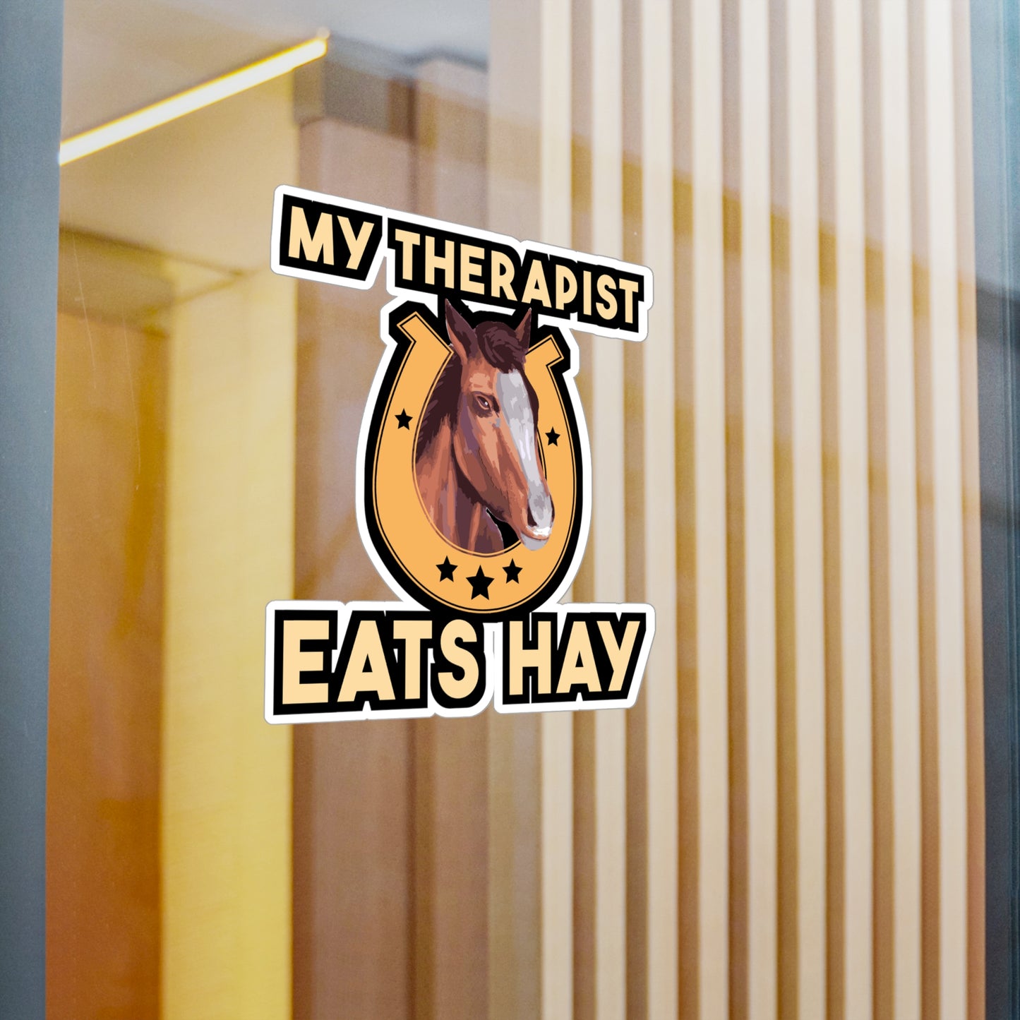 My Therapist Eats Hay Horse | Horseback-riding Sticker | Hay Decals | Mare Laptop Sticker | Horseback-riding Gift | Hay Gift
