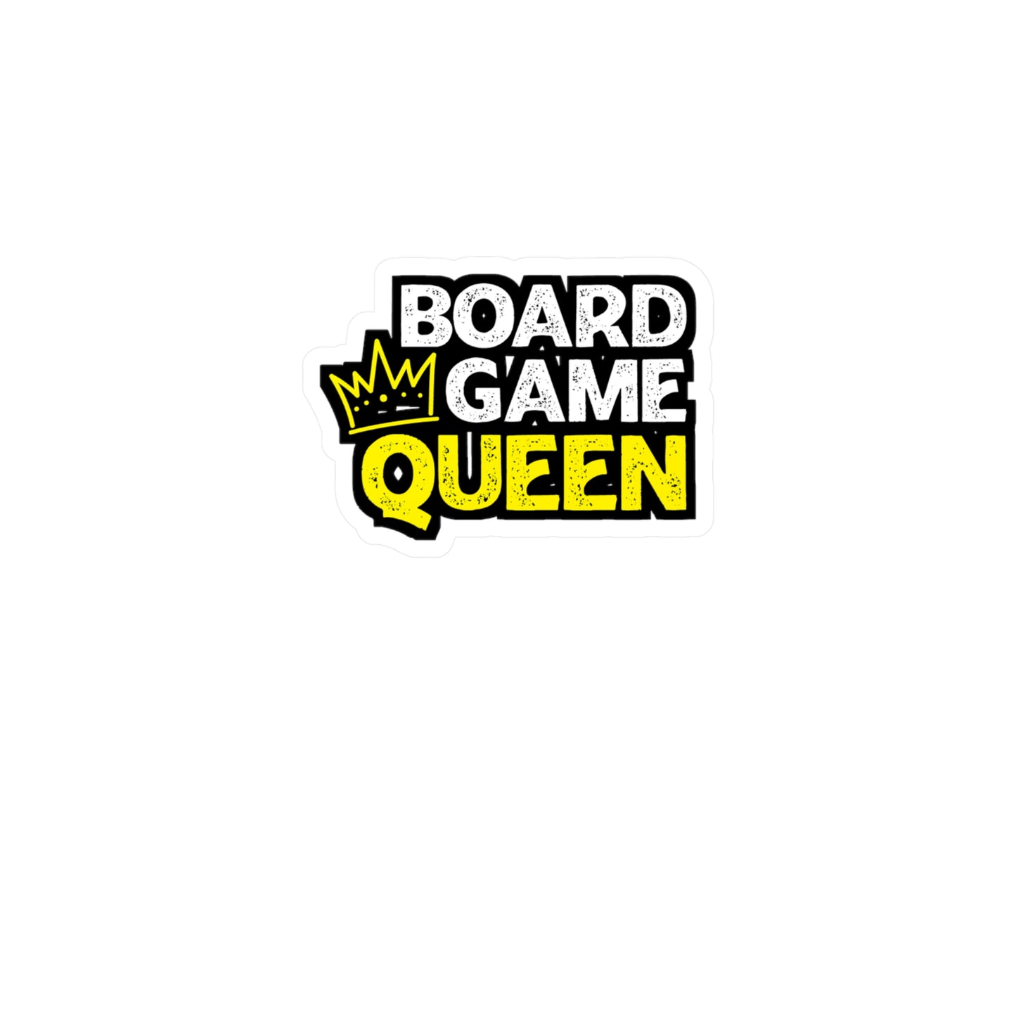 Board Game Queen - Boardgames Sticker for Laptop Sticker. Water Bottle Sticker, Vinyl Dice Decal - Boardgames Gift