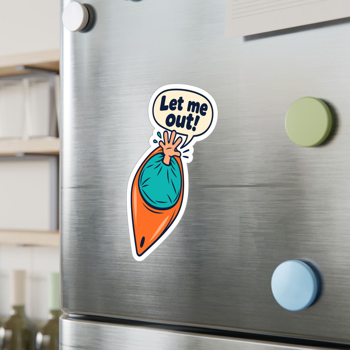 Kayak Sticker "Let me out!" - Funny Kayaking and Rowing Decals for a Kayaker's Laptop or Water Bottle
