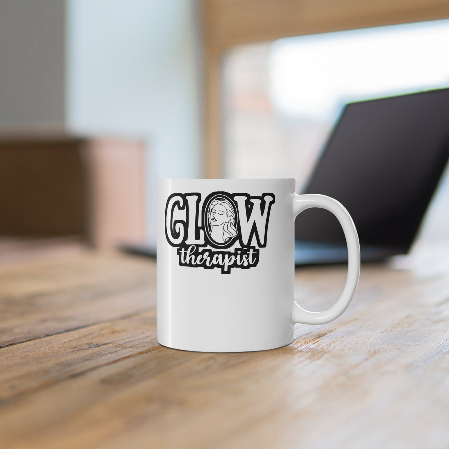 Glow Therapist - Esthetician Mug for Coffee 11oz. Esthetician Cup, White ceramic, Dermatologist Mug, Aesthetician Tea Cup - Esthetician Gift