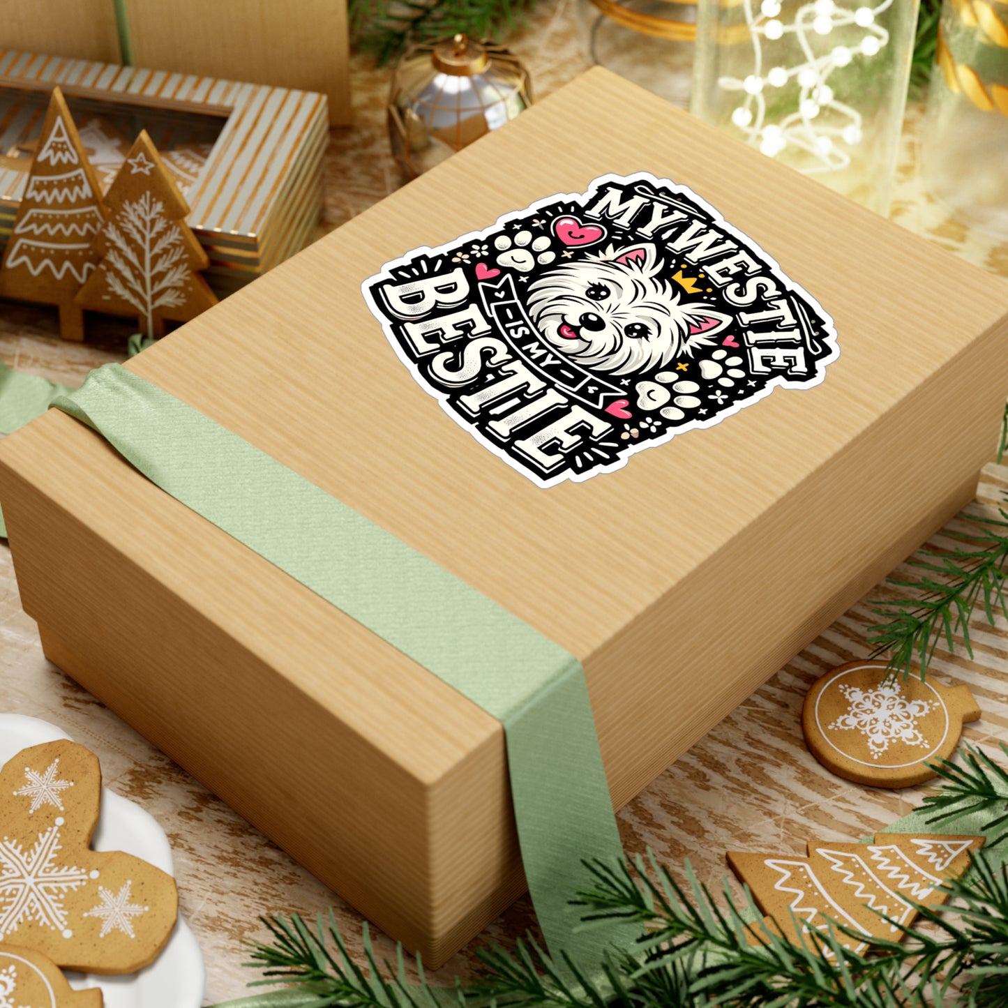 My Westie Is My Bestie - Westie Sticker for Laptop Sticker. Water Bottle Sticker, Vinyl Dog lover Decal - Westie Gift