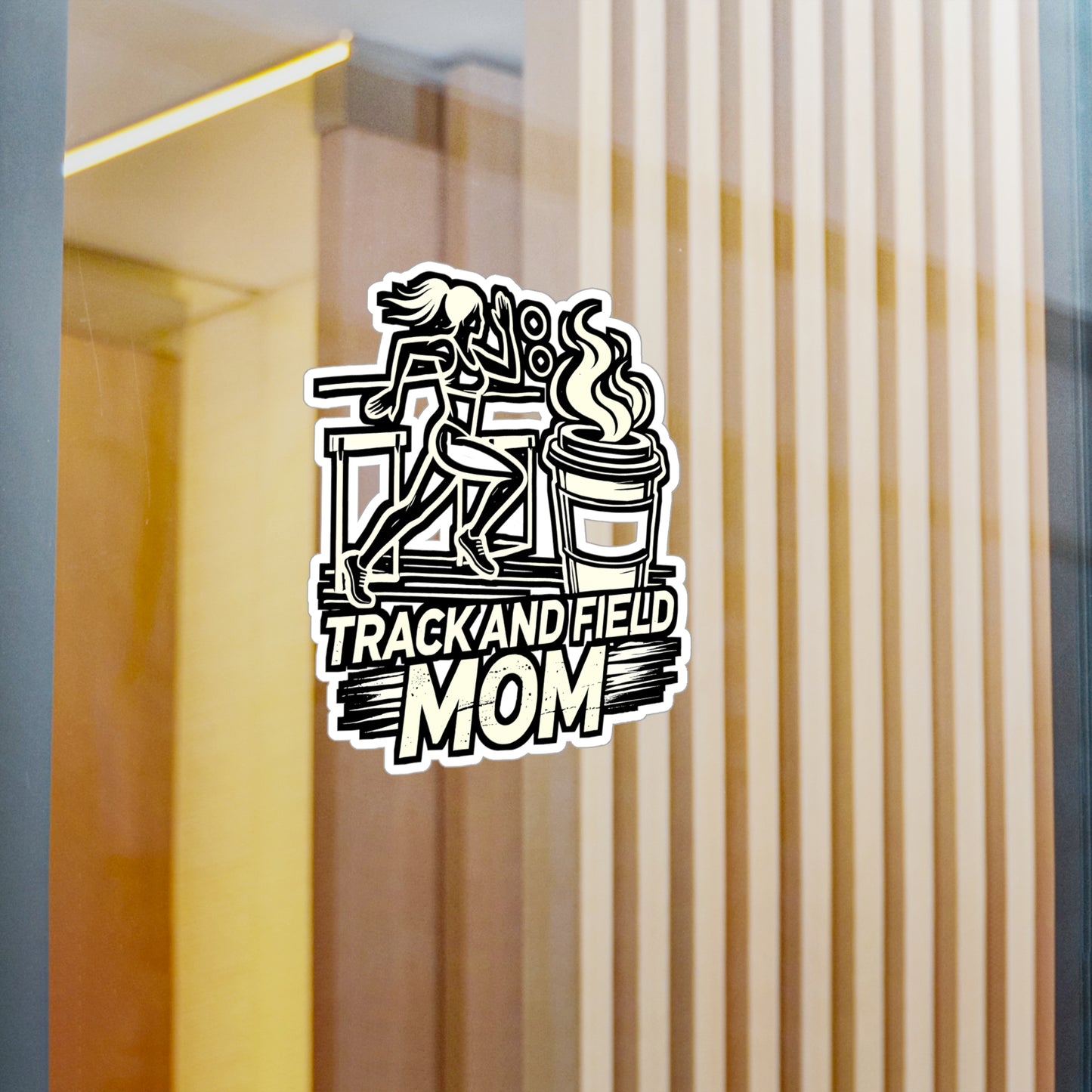 Track and Field Mom – Vinyl Sticker for Laptop or Water Bottle | Cross Country Decal, Sports Gift for Runners