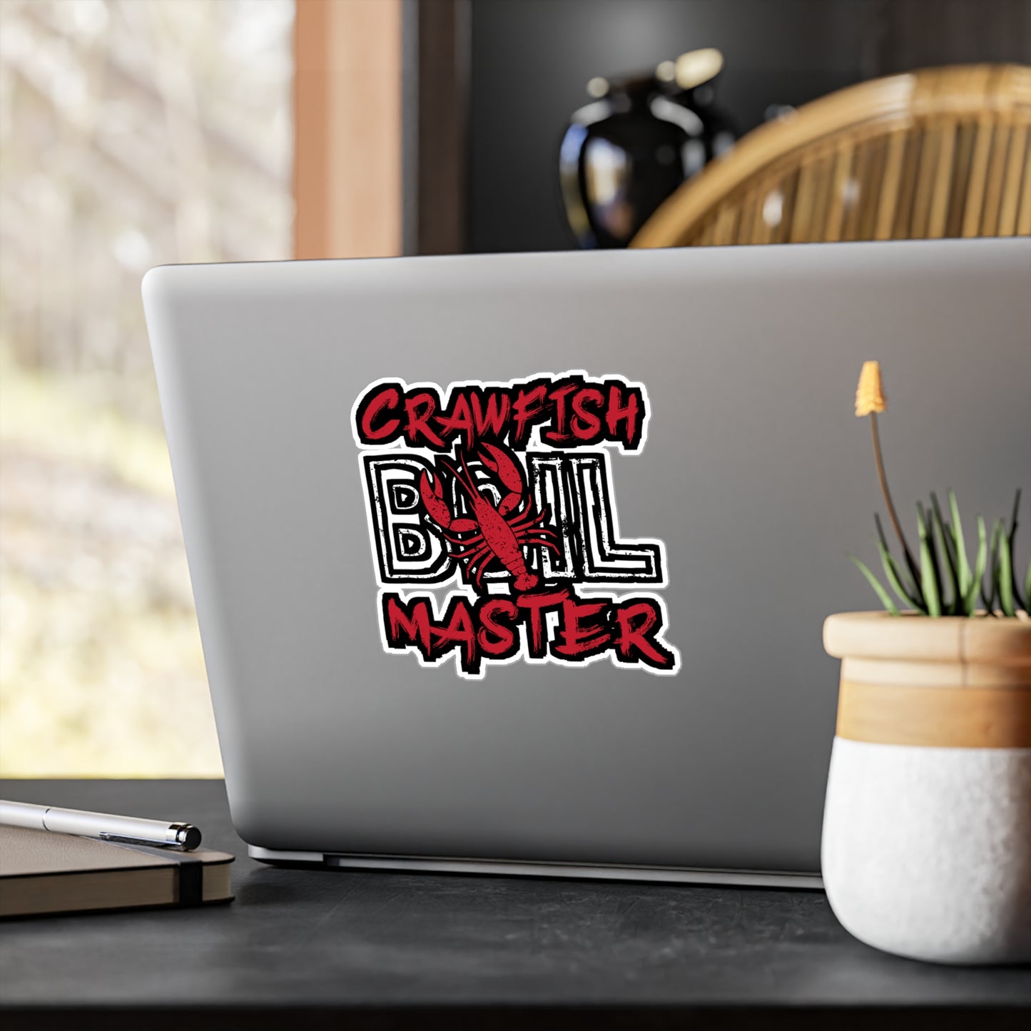 Crawfish Boil Master - Crawfish Sticker for Wall, Laptop, Window, Truck, Car Crawfish Gift Vinyl Crayfish Decal Sticker