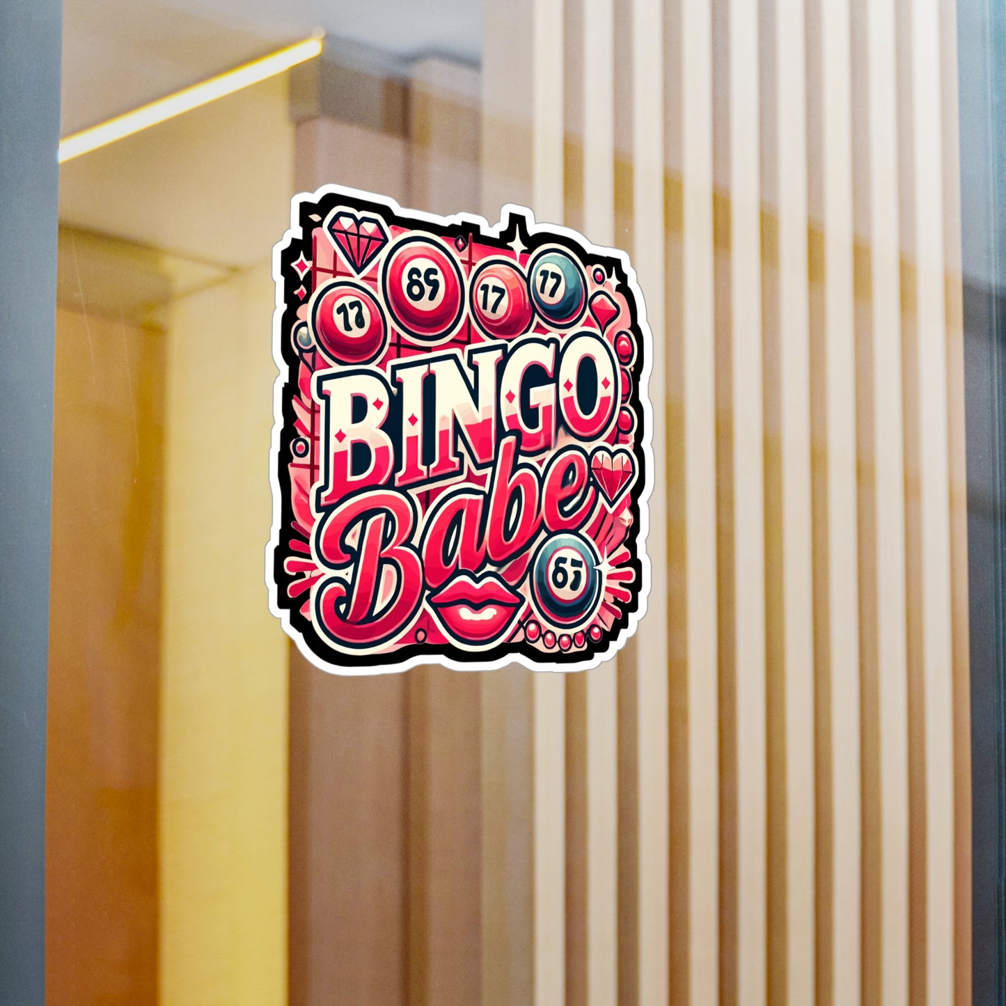 Bingo Babe - Bingo Sticker for Car Window Laptop Sticker. Water Bottle Sticker, Vinyl Caller Decal, Balls Sticker - Bingo Gift