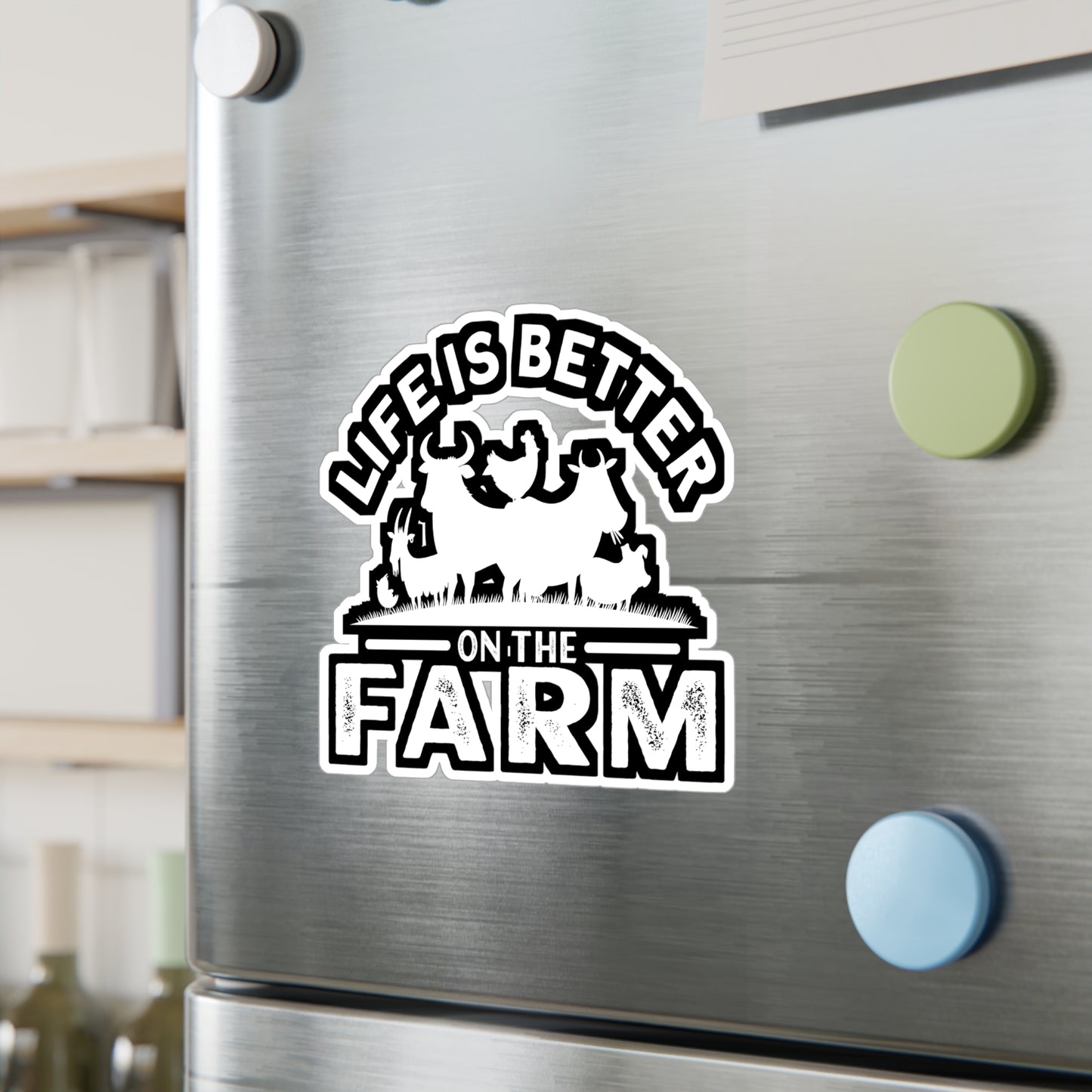 Life Is Better On the Farm - Farmer Sticker for Laptop Sticker. Water Bottle Sticker, Vinyl Farm Decal - Farmer Gift
