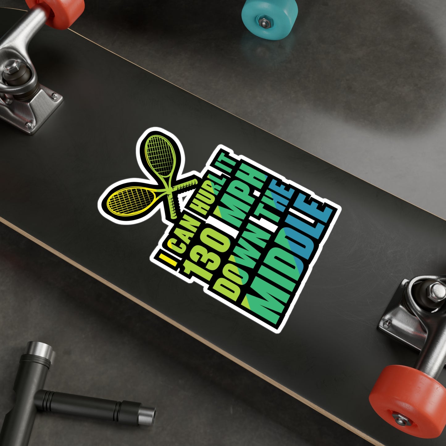 I Can Hurl It 130 mbh - Padel Sticker for Laptop Sticker. Water Bottle Sticker, Vinyl Padel court Decal - Padel Gift