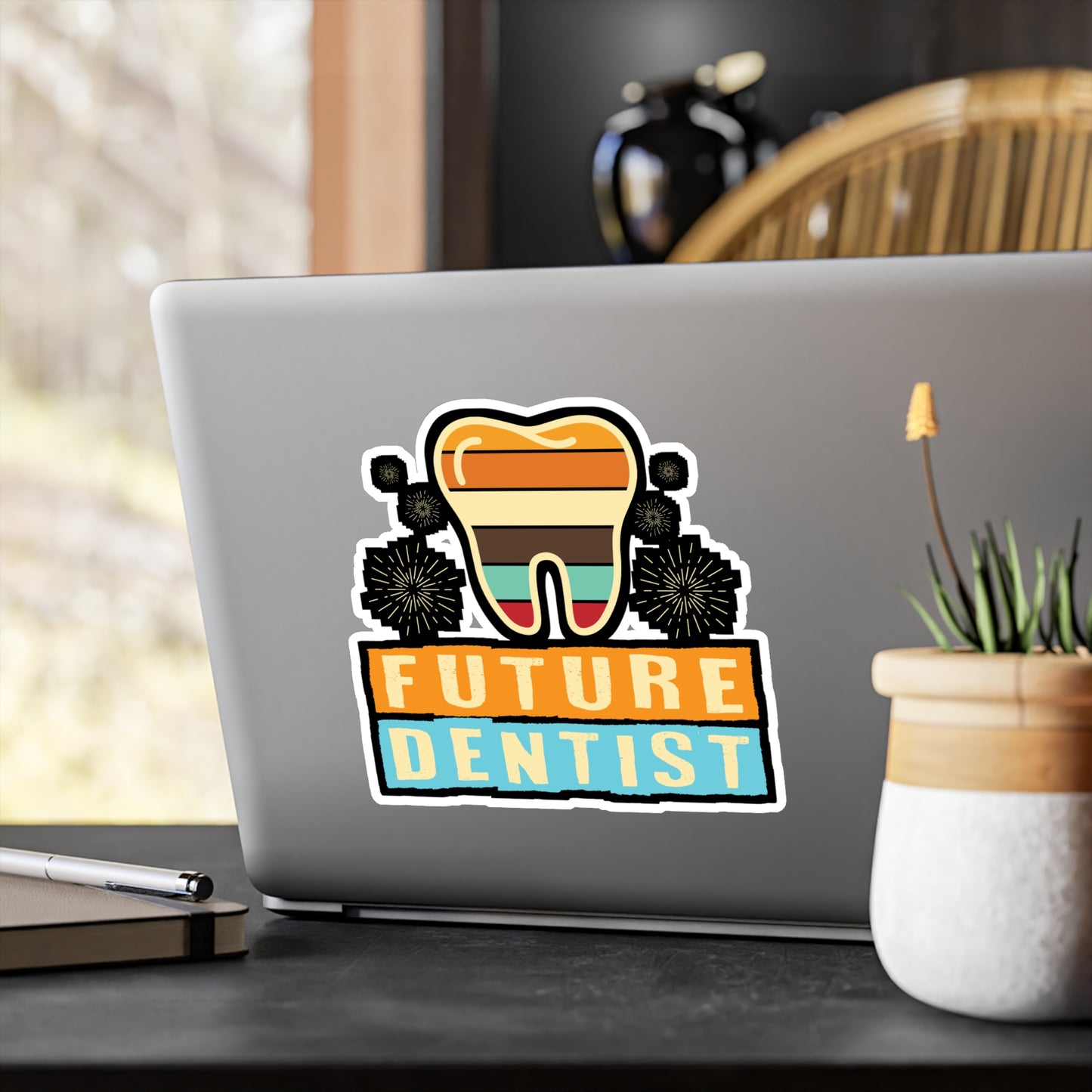 Future Dental - Dentist Sticker for Car Window Laptop Sticker. Water Bottle Sticker, Vinyl Teeth Decal, Tooth Sticker - Dentist Gift