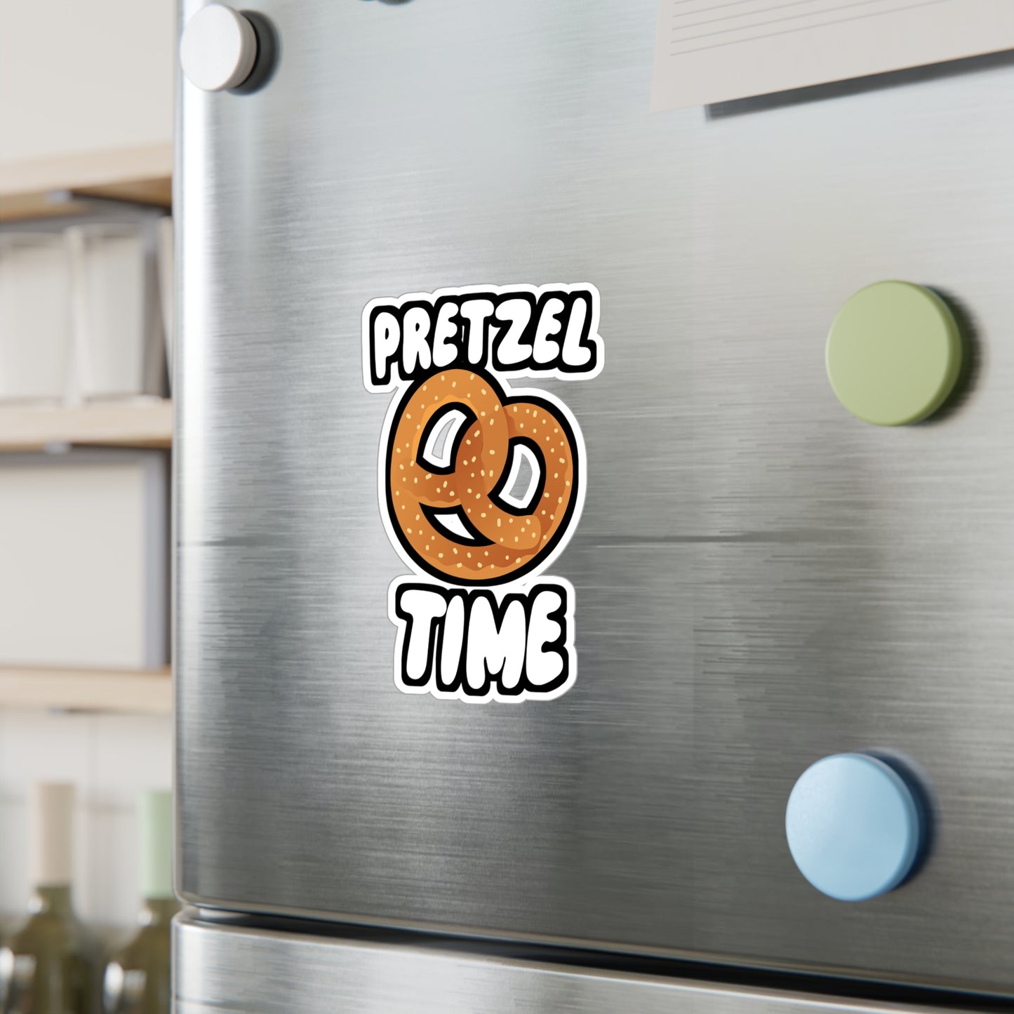 Pretzel Time - Baking Sticker for Wall, Laptop, Window, Truck, Car Baking Gift Vinyl Cute Decal Sticker