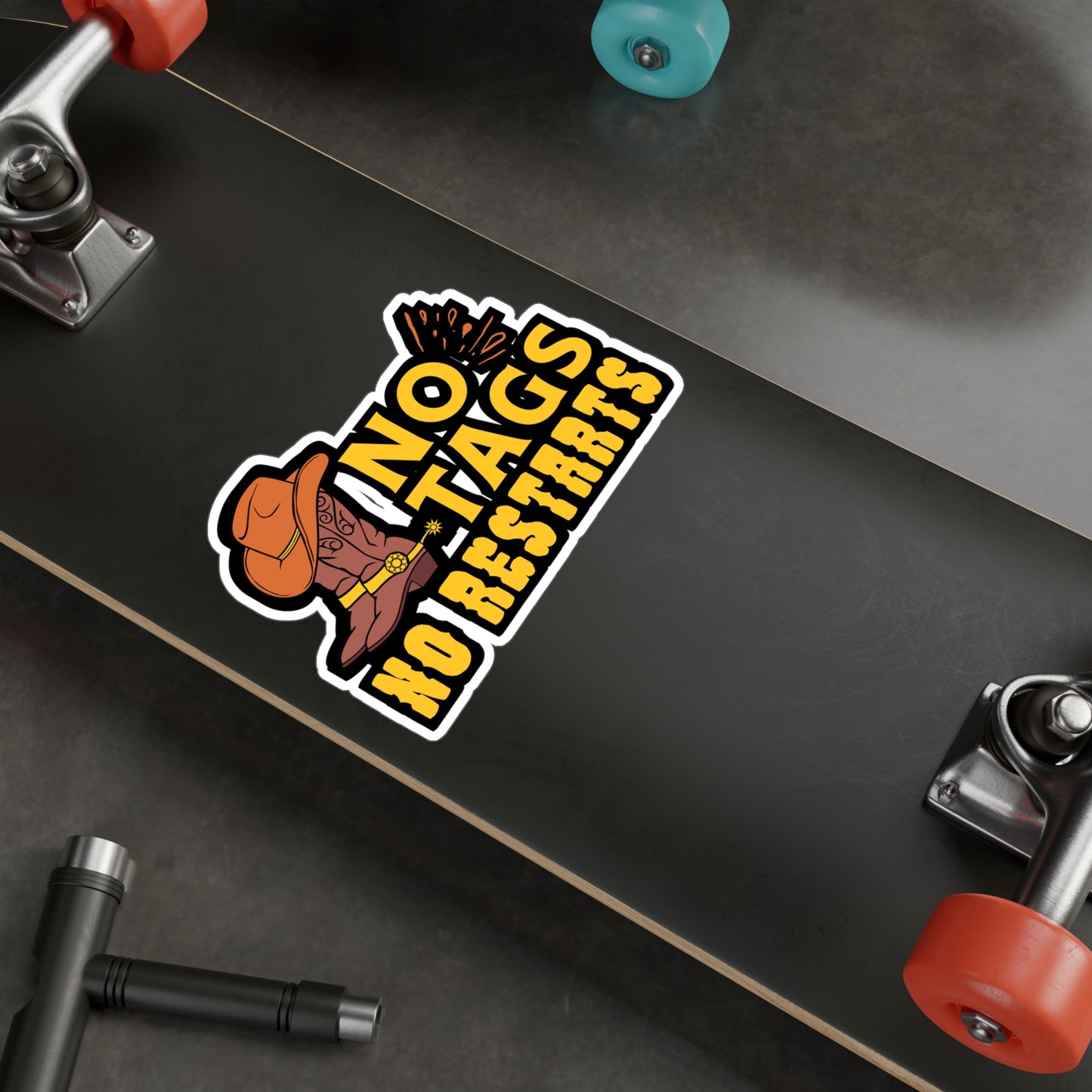 No Tags No Restarts | Line dance Sticker | Dancer Decals |  country-life Laptop Sticker | Line dance Gift | Dancer Gift