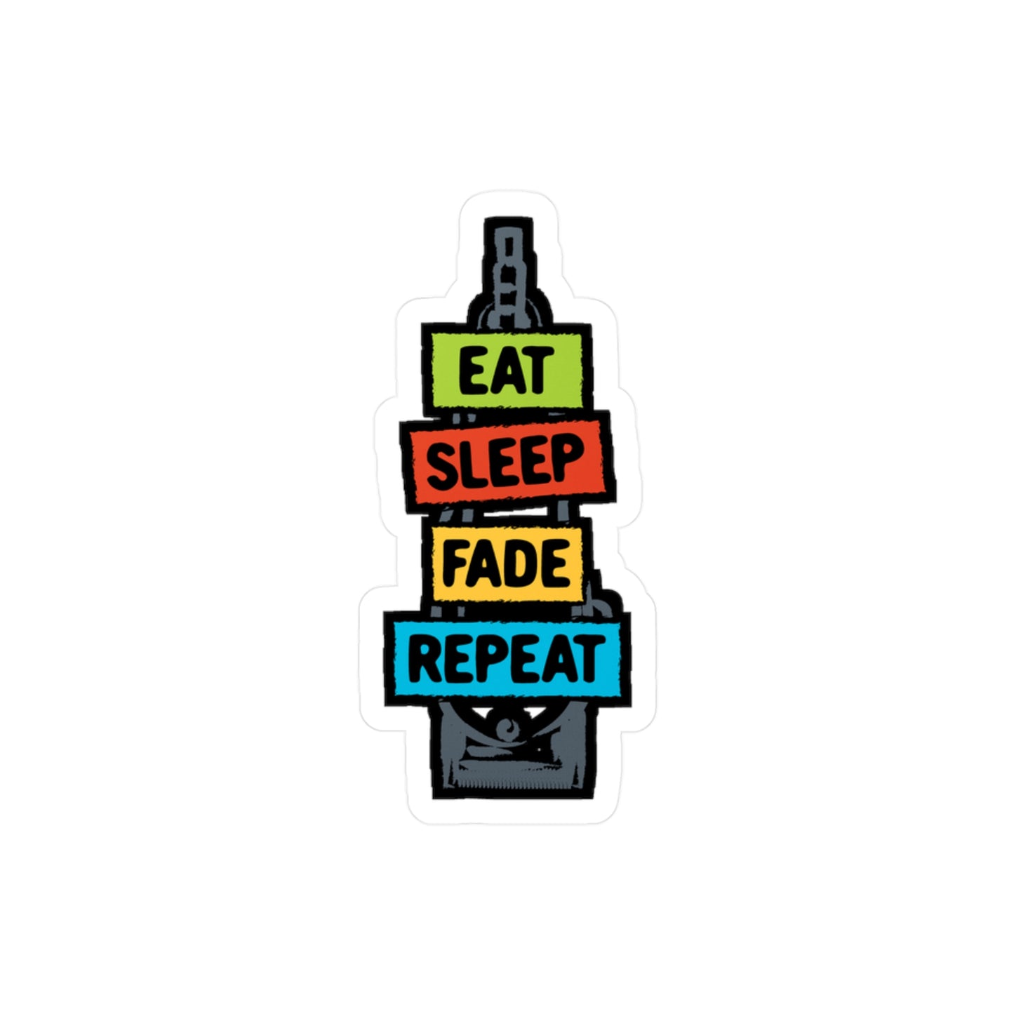 Eat Sleep Fade Repeat - Barber Sticker for Laptop Sticker. Water Bottle Sticker, Vinyl Trimmer Decal - Barber Gift