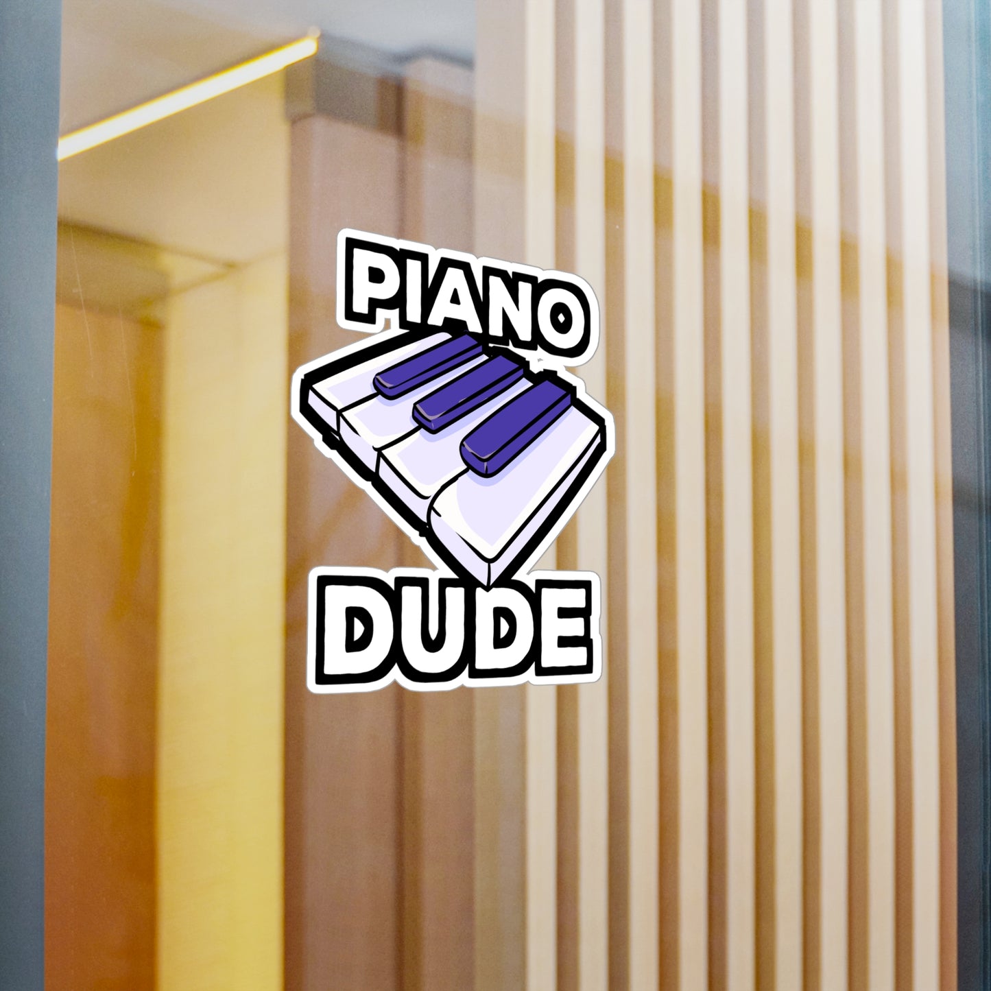 Piano Dude - Piano Sticker for Car Window Laptop Sticker. Water Bottle Sticker, Vinyl Sharp Decal, Pianist Sticker - Piano Gift