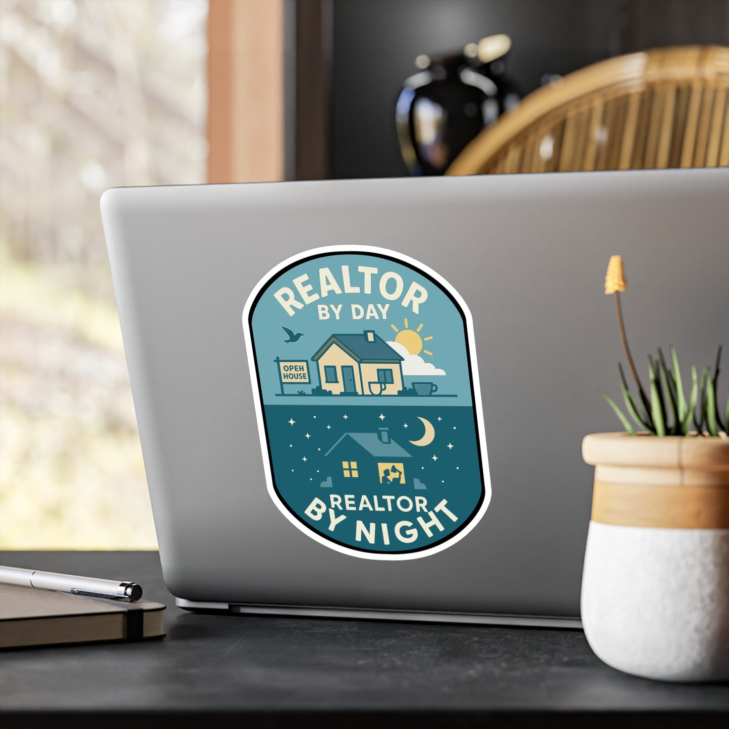 Realtor By Day Realtor By Night - Realtor Sticker for Laptop, Water Bottle, Real Estate Agent Gift, Office Décor, Funny Realtor Present