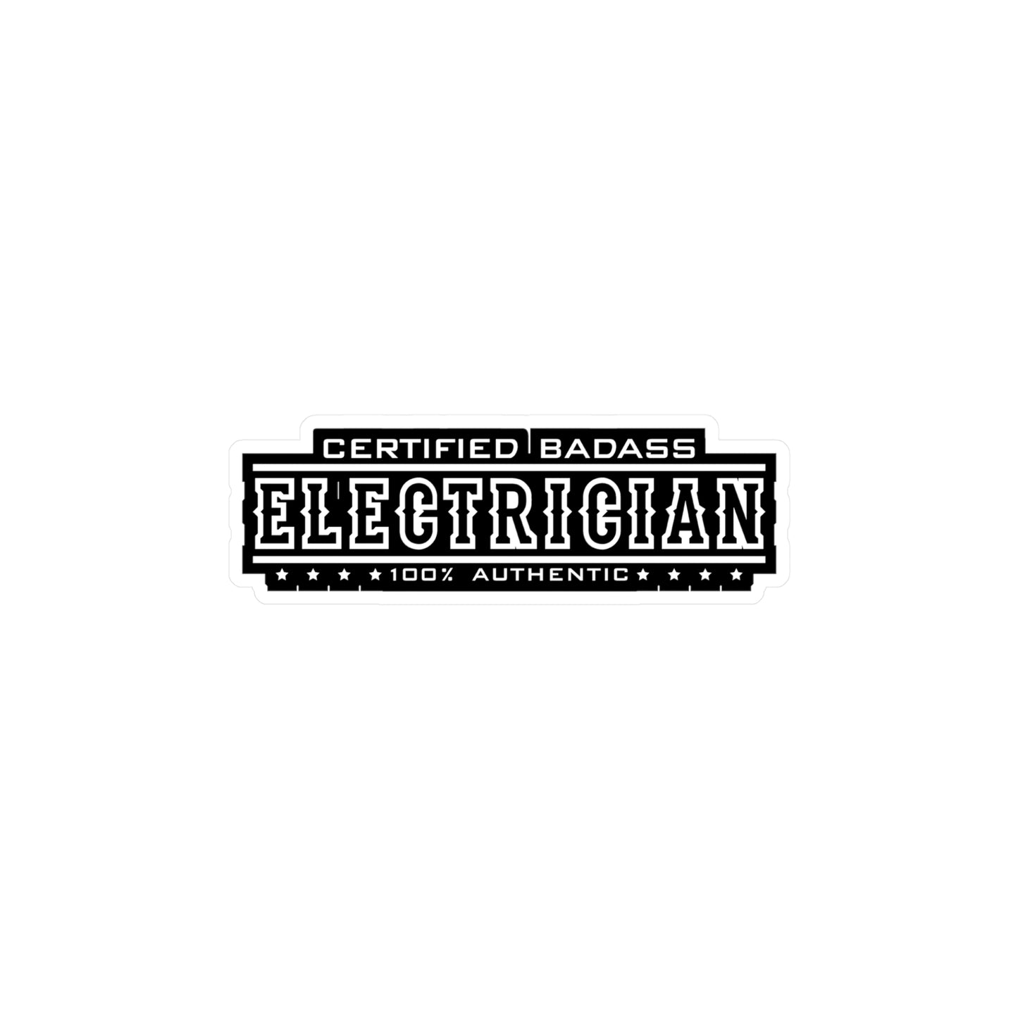 Certified Electrican - Electrician Sticker for Laptop Sticker. Water Bottle Sticker, Vinyl Wiring Decal - Electrician Gift