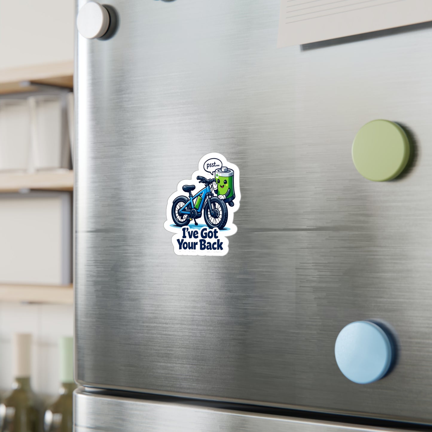 E-Bike Sticker I’ve Got Your Back | Electric Bike Decals for E Cycling E Cyclist Fans, Waterproof Vinyl for Laptop or Water Bottle