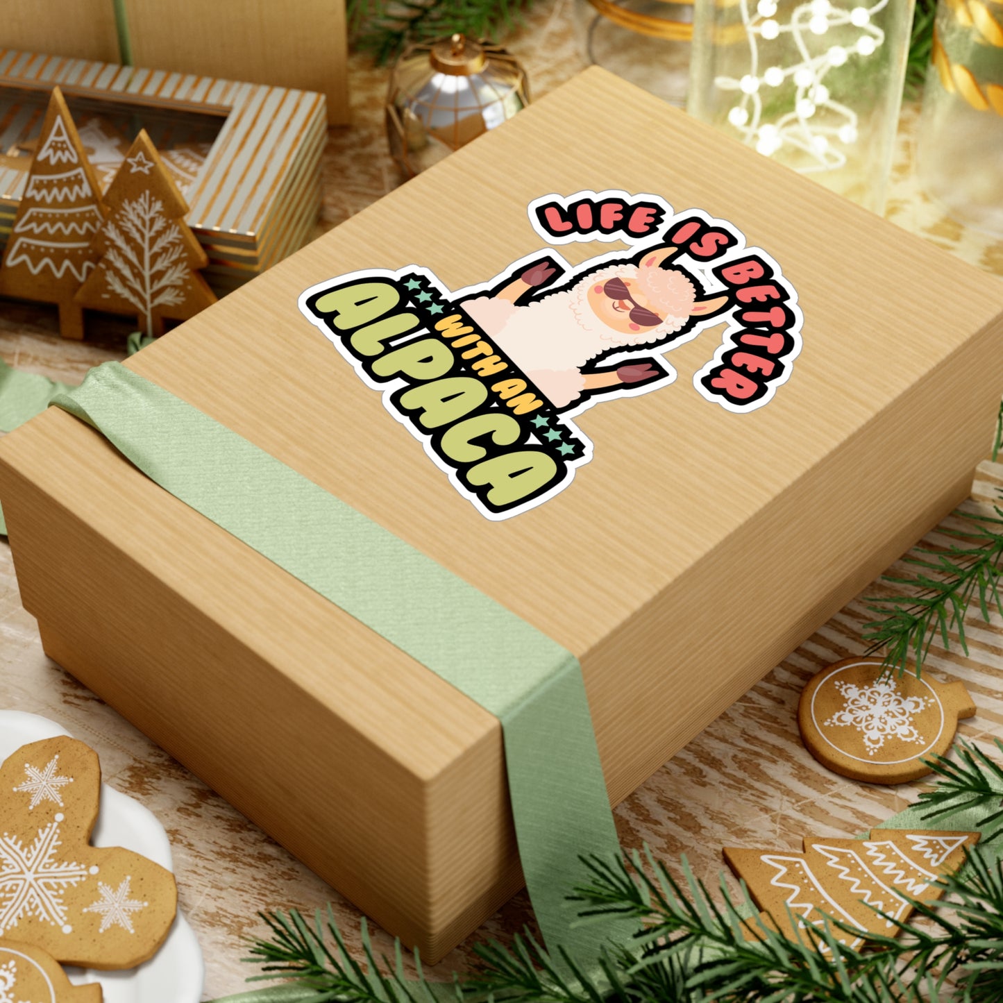 Life is Better With an Alpaca - Alpaca Sticker for Laptop Sticker. Water Bottle Sticker, Vinyl Alpacas Decal - Alpaca Gift