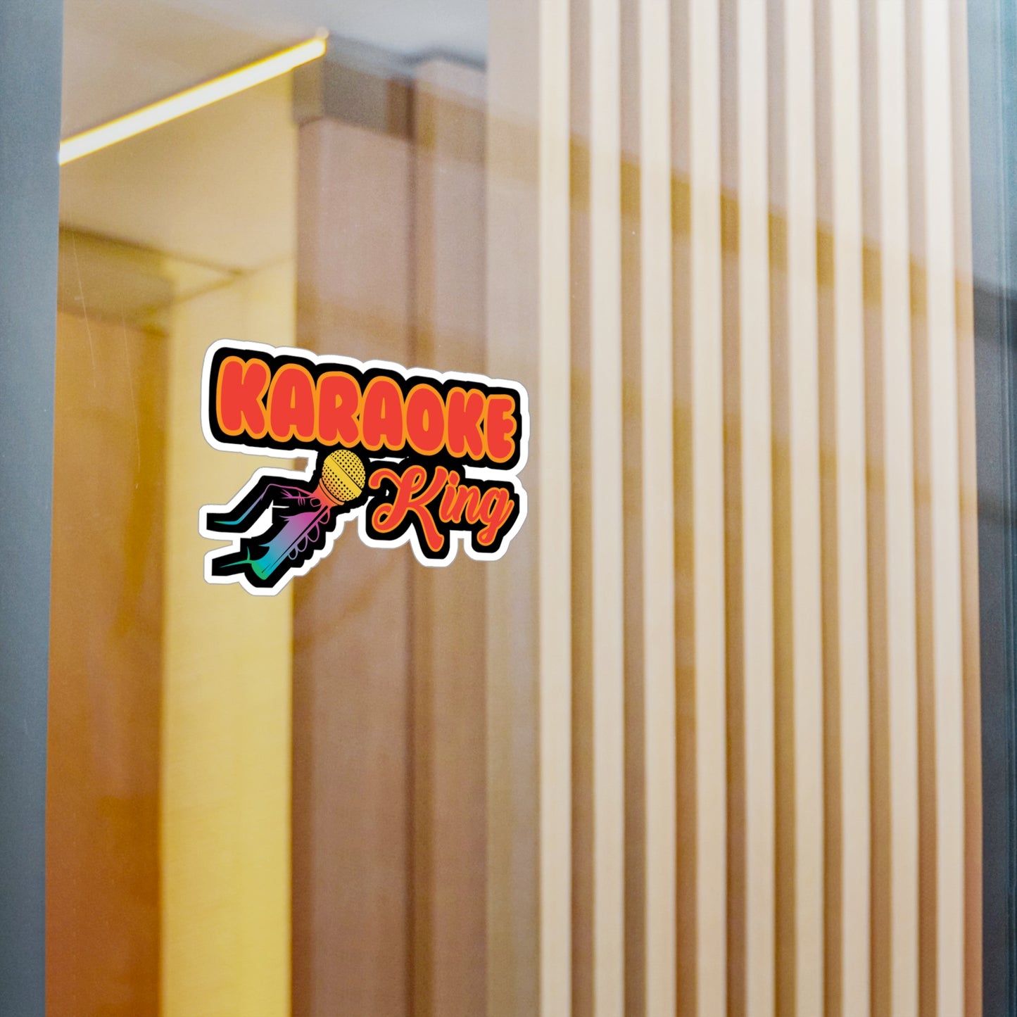 Karaoke King - Karaoke Sticker for Laptop Sticker. Water Bottle Sticker, Vinyl Karaoke party Decal - Karaoke Gift