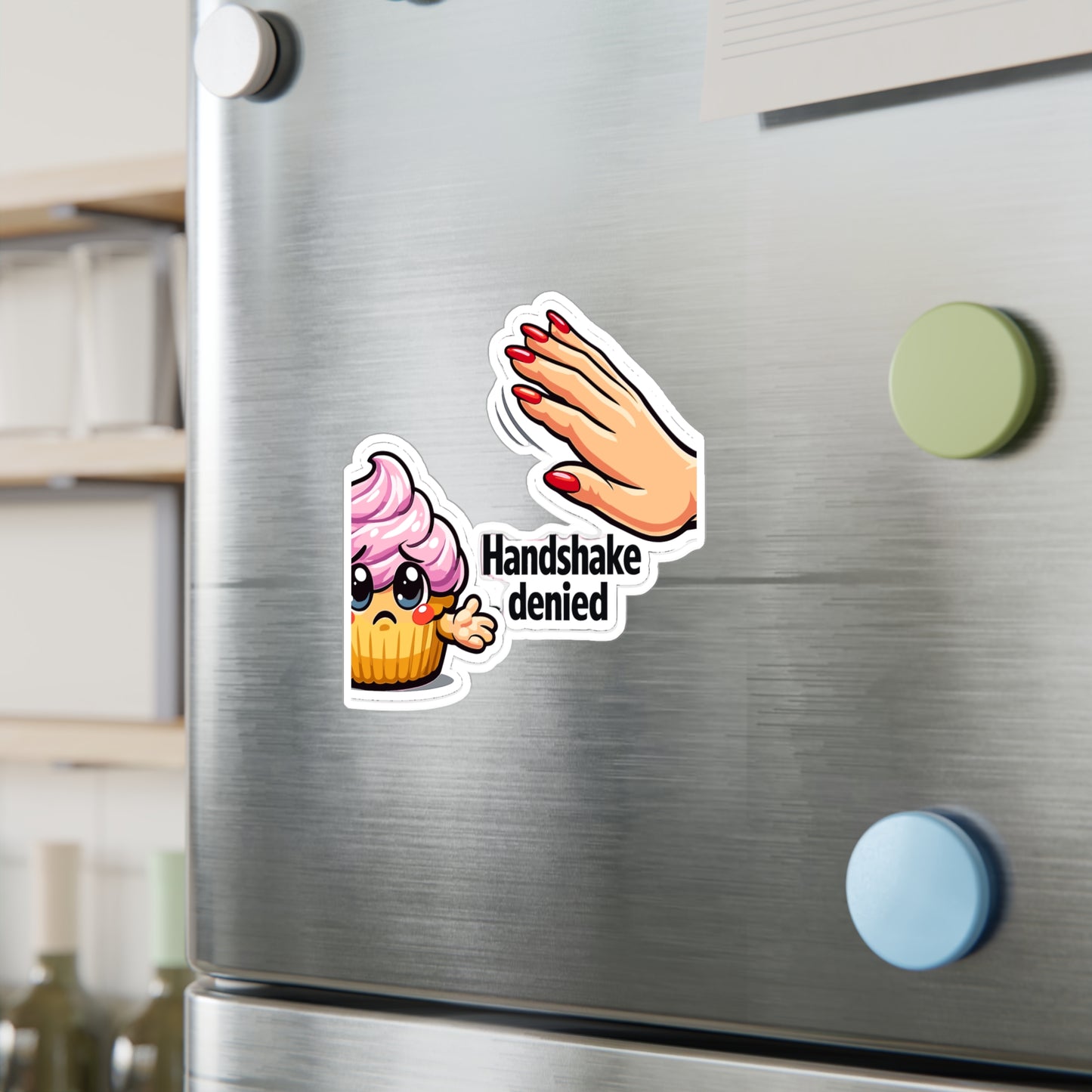 Baking Sticker "Handshake Denied" Funny Sourdough Baker Decals Waterproof Vinyl Laptop Water Bottle Sticker