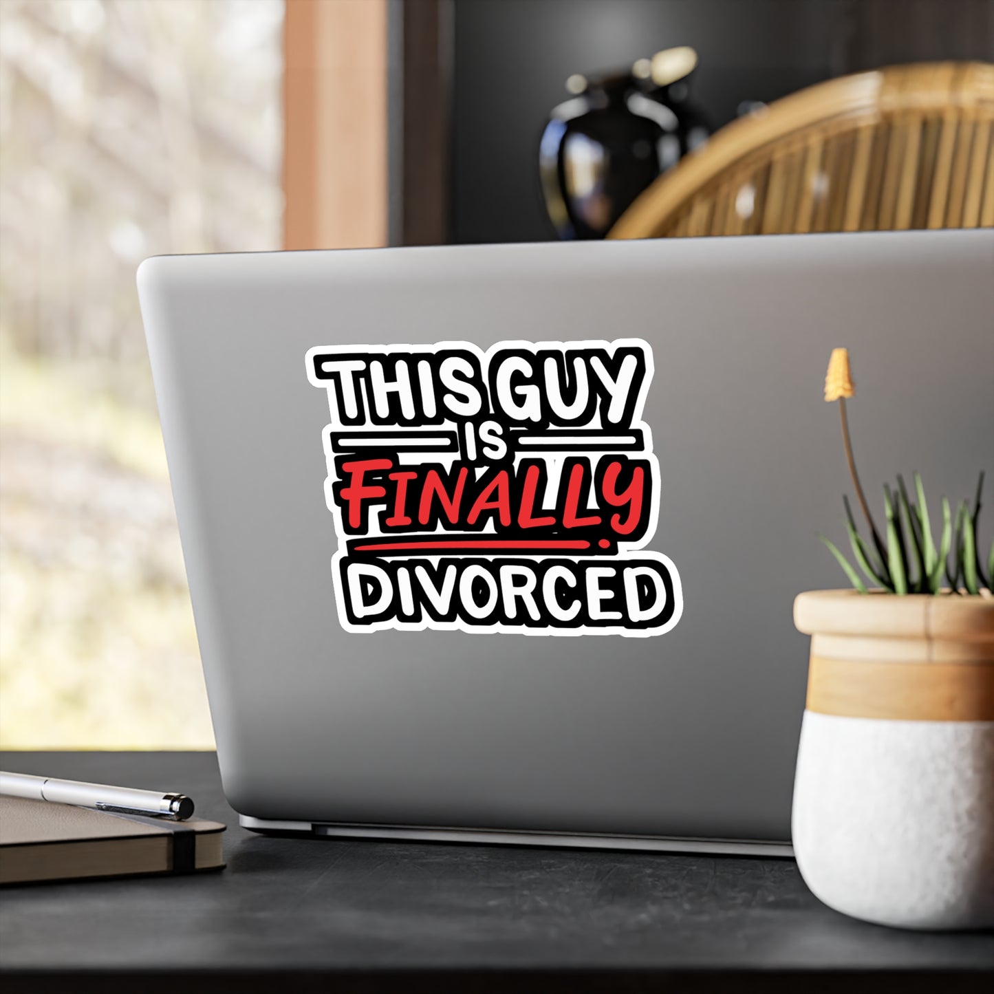 Divorced - Divorcee Sticker for Car Window Laptop Sticker. Water Bottle Sticker, Vinyl Divorced Decal, Ex-wife Sticker - Divorcee Gift