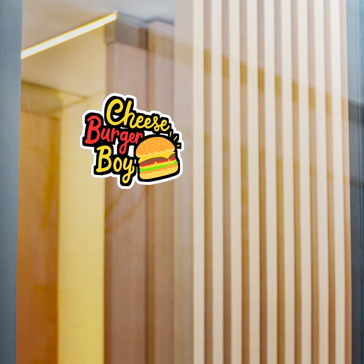 Cheeseburger Boy - Cheeseburger Sticker for Laptop Sticker. Water Bottle Sticker, Vinyl Buns Decal - Cheeseburger Gift