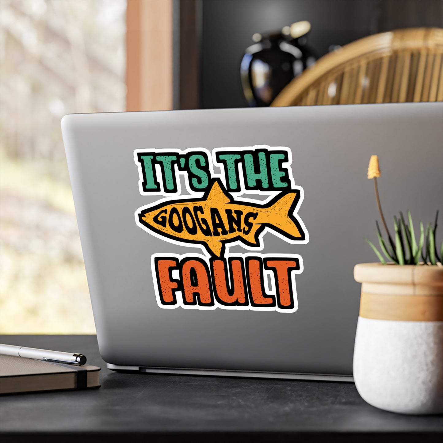 It's The Googans Fault | Googan Sticker | Fishing Decals | Hook Laptop Sticker | Googan Gift | Fishing Gift