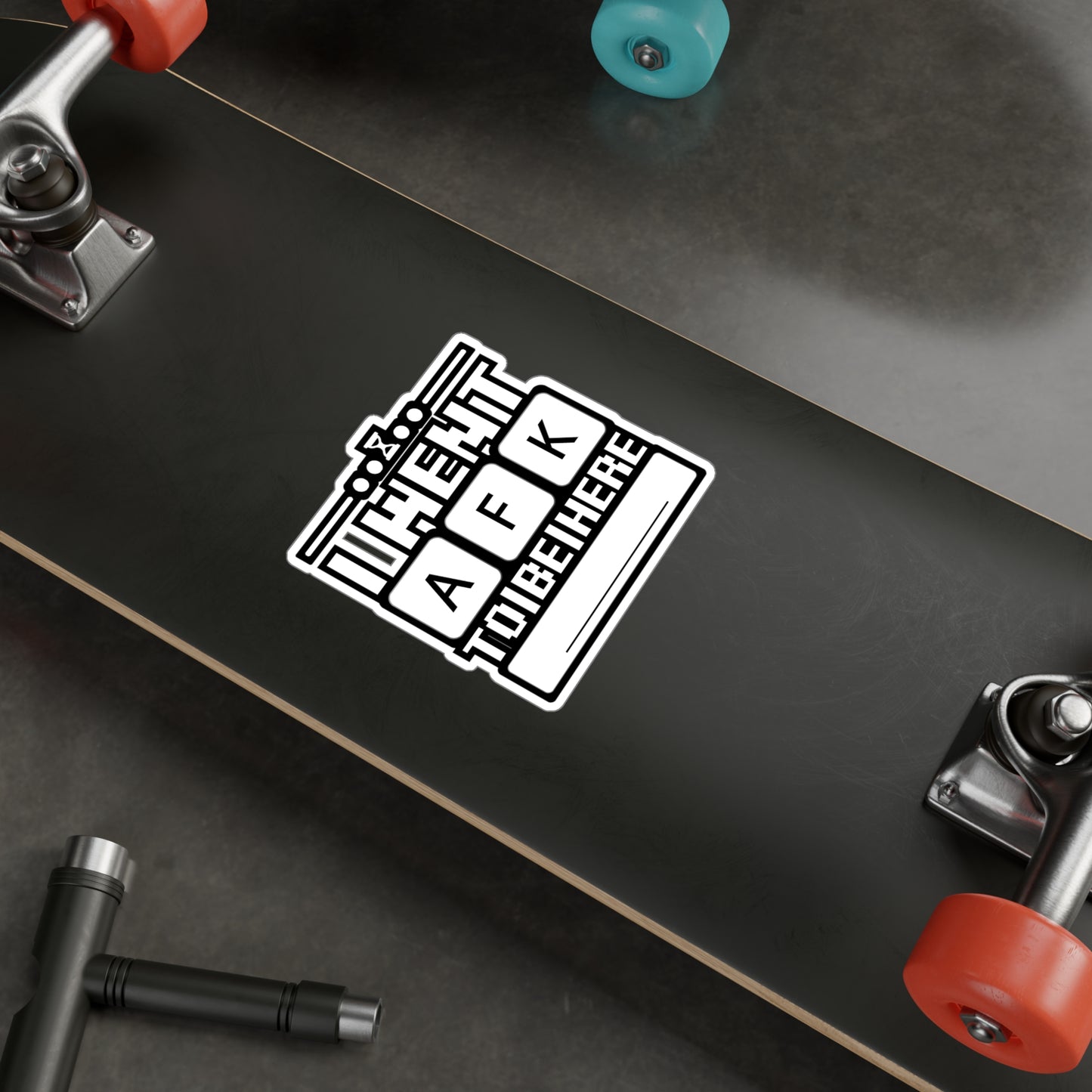 i went afk to to be here - Gamer Sticker for Car Window Laptop Sticker. Water Bottle Sticker, Vinyl Gaming Decal, Geek Sticker - Gamer Gift