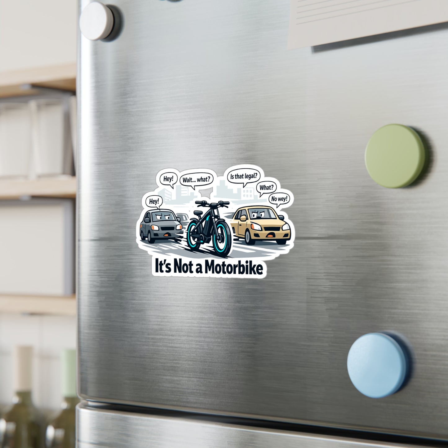 E-Bike Sticker It’s Not a Motorbike Funny Decals Waterproof Vinyl for Laptop Water Bottle Electric Bicycle E Cycling E Cyclist