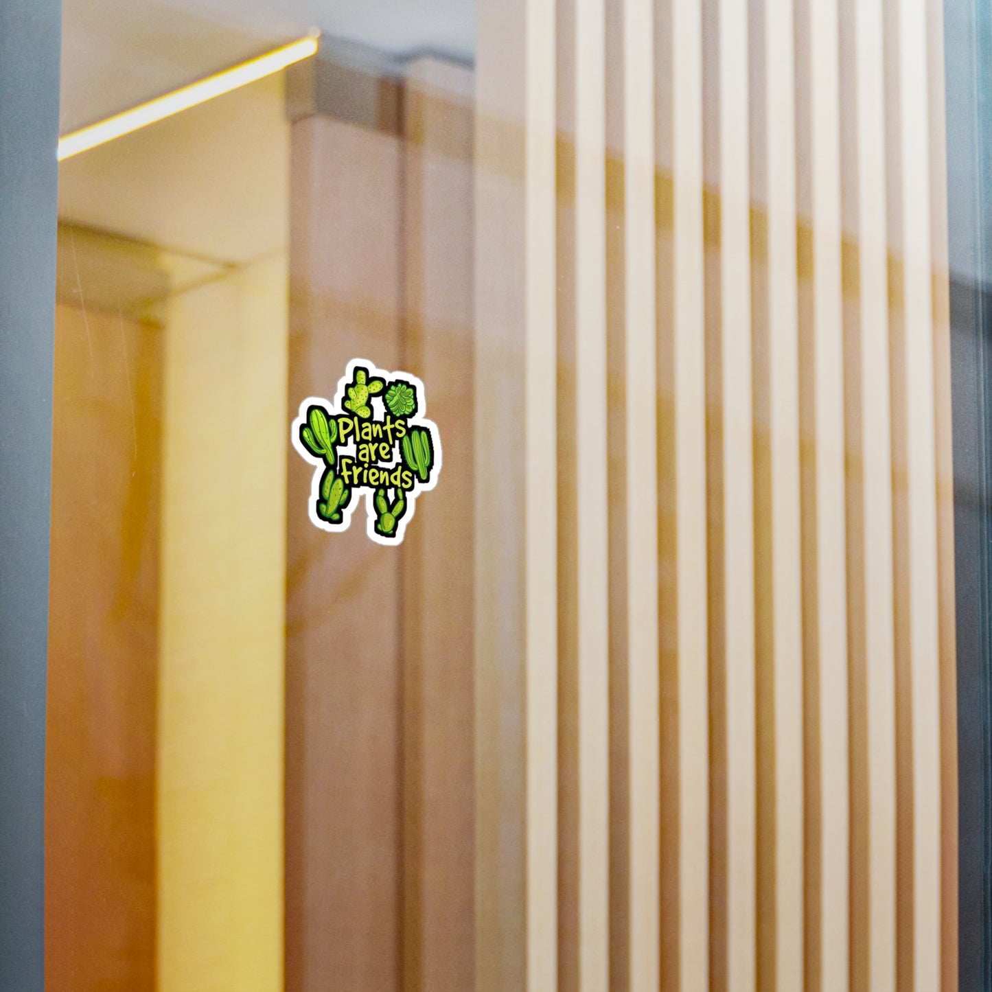 Plants Are Friends - Succulent Sticker for Laptop Sticker. Water Bottle Sticker, Vinyl Gardening Decal - Succulent Gift