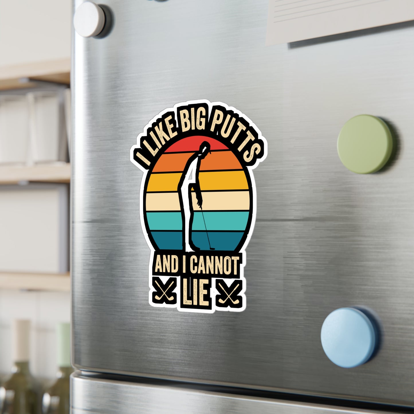 I Like Big Putts - Golf Sticker for Car Window Laptop Sticker. Water Bottle Sticker, Vinyl Golfing Decal, Golfer Sticker - Golf Gift