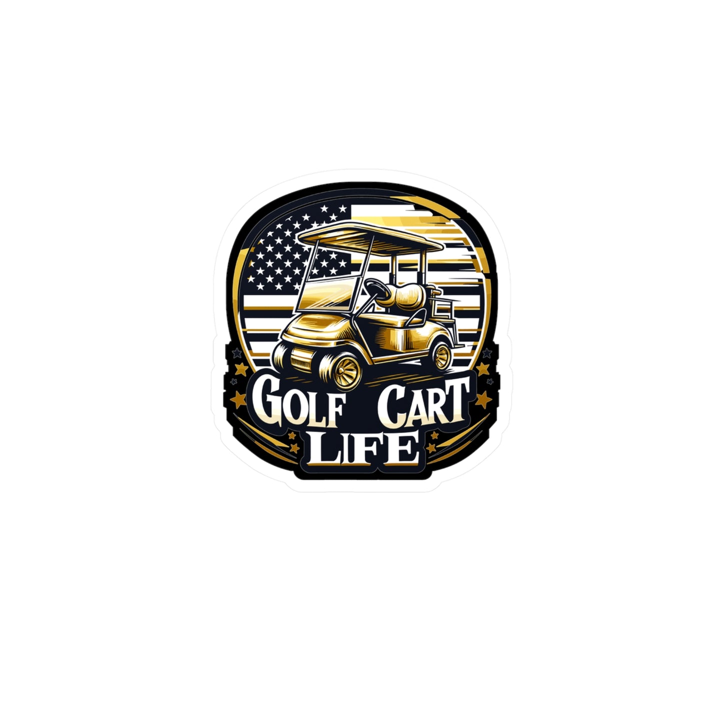 Golf Cart Life   - Golf Sticker for Car Window Laptop Sticker. Water Bottle Sticker, Vinyl Golfer Decal, Hole Sticker - Golf Gift