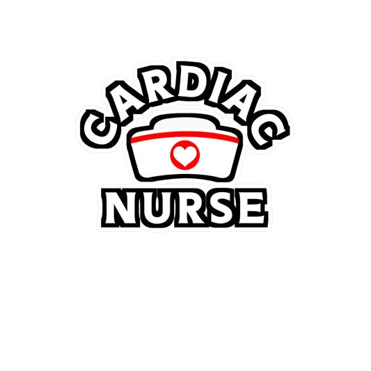 Cardiac Nurse - Cardiac Sticker for Car Window Laptop Sticker. Water Bottle Sticker, Vinyl Nurse Decal, Heart Sticker - Cardiac Gift