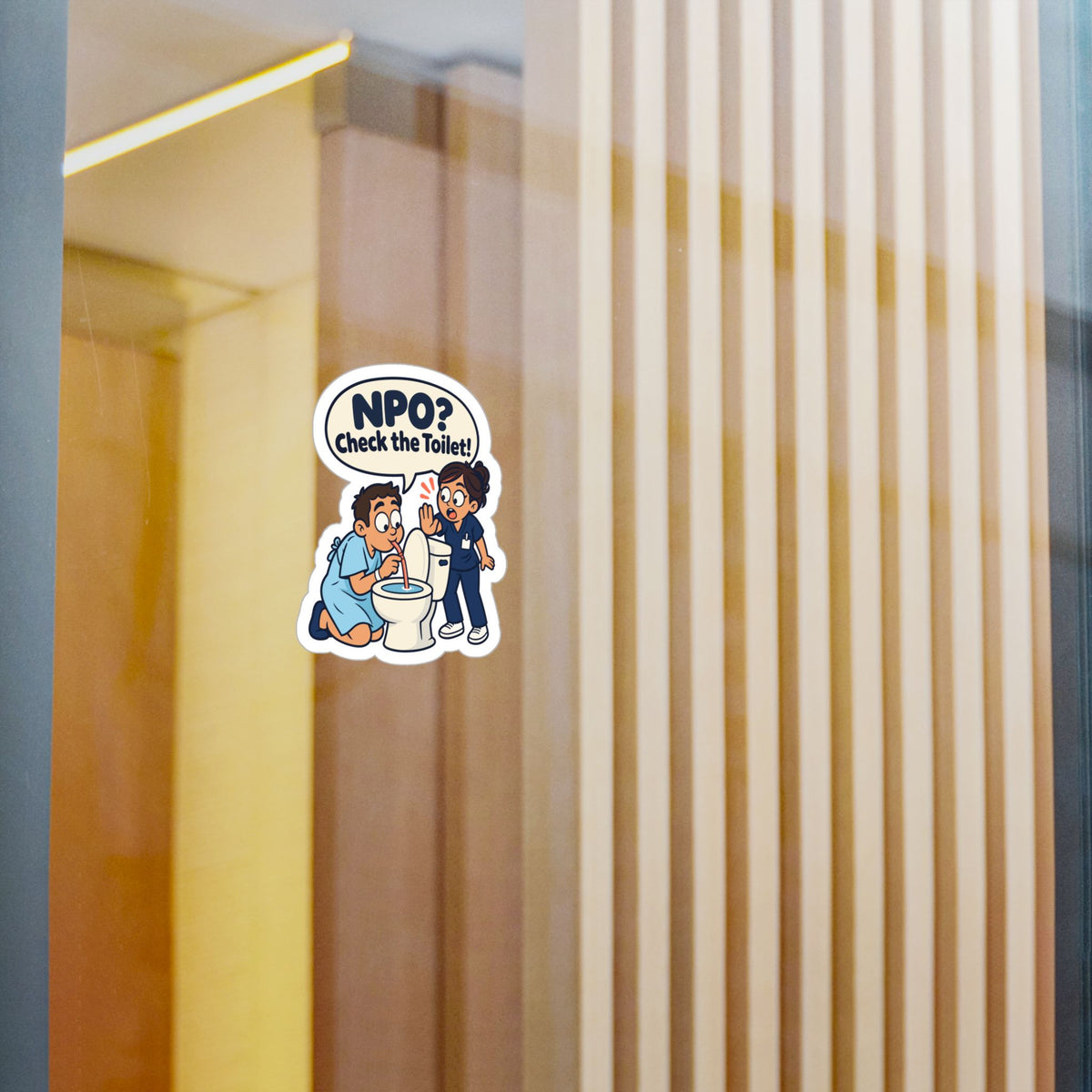 Nurse Sticker NPO? Check the Toilet – Funny Nursing Student Decals for Laptop or Water Bottle, Nursing School Gift