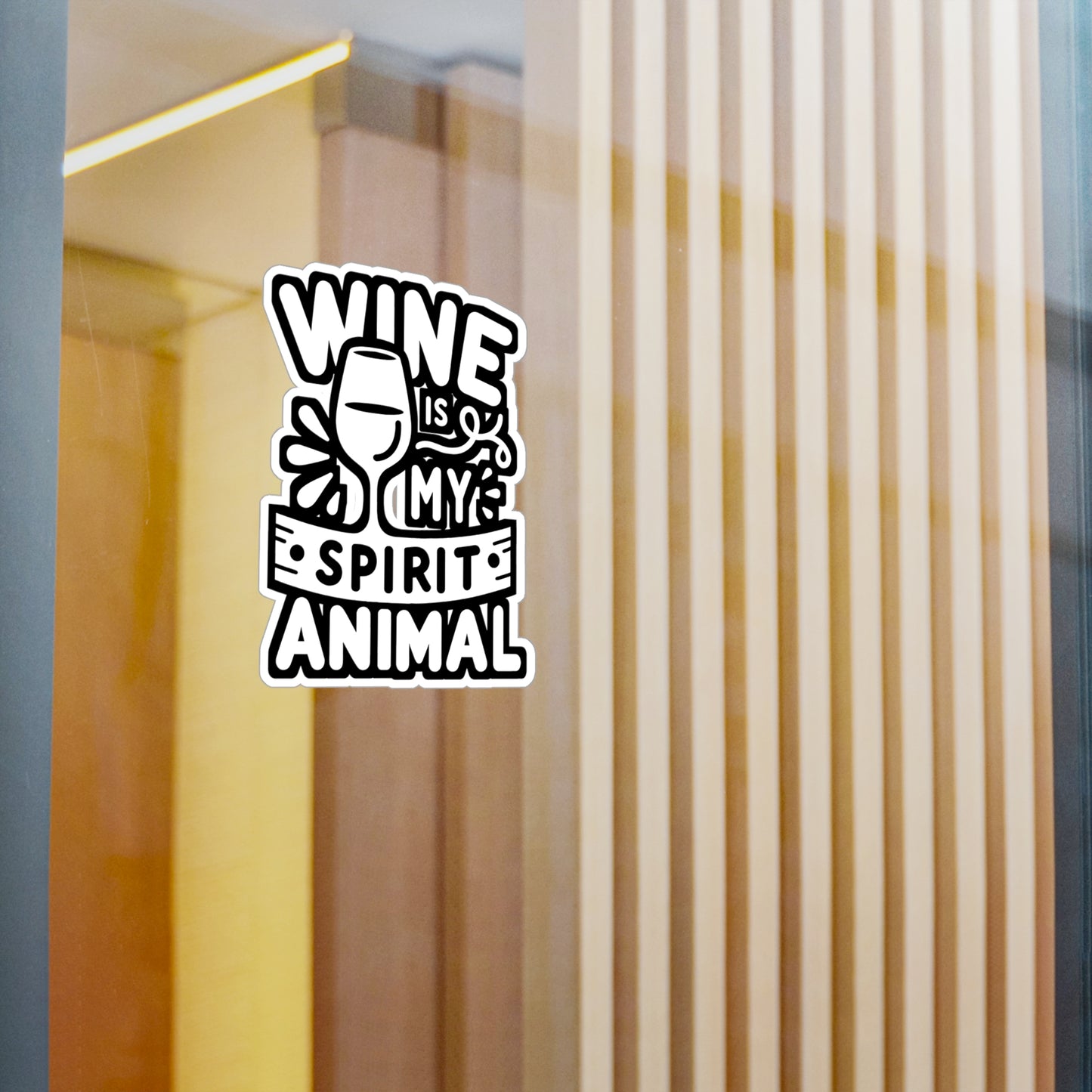 Wine is My Spirit Animal - Drinking Sticker for Car Window Laptop Sticker. Water Bottle Sticker, Vinyl Wine Decal, Alcohol Sticker - Drinking Gift