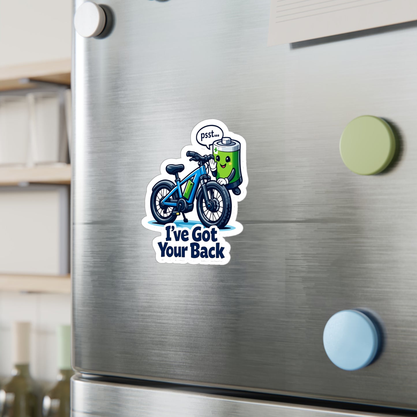 E-Bike Sticker I’ve Got Your Back | Electric Bike Decals for E Cycling E Cyclist Fans, Waterproof Vinyl for Laptop or Water Bottle