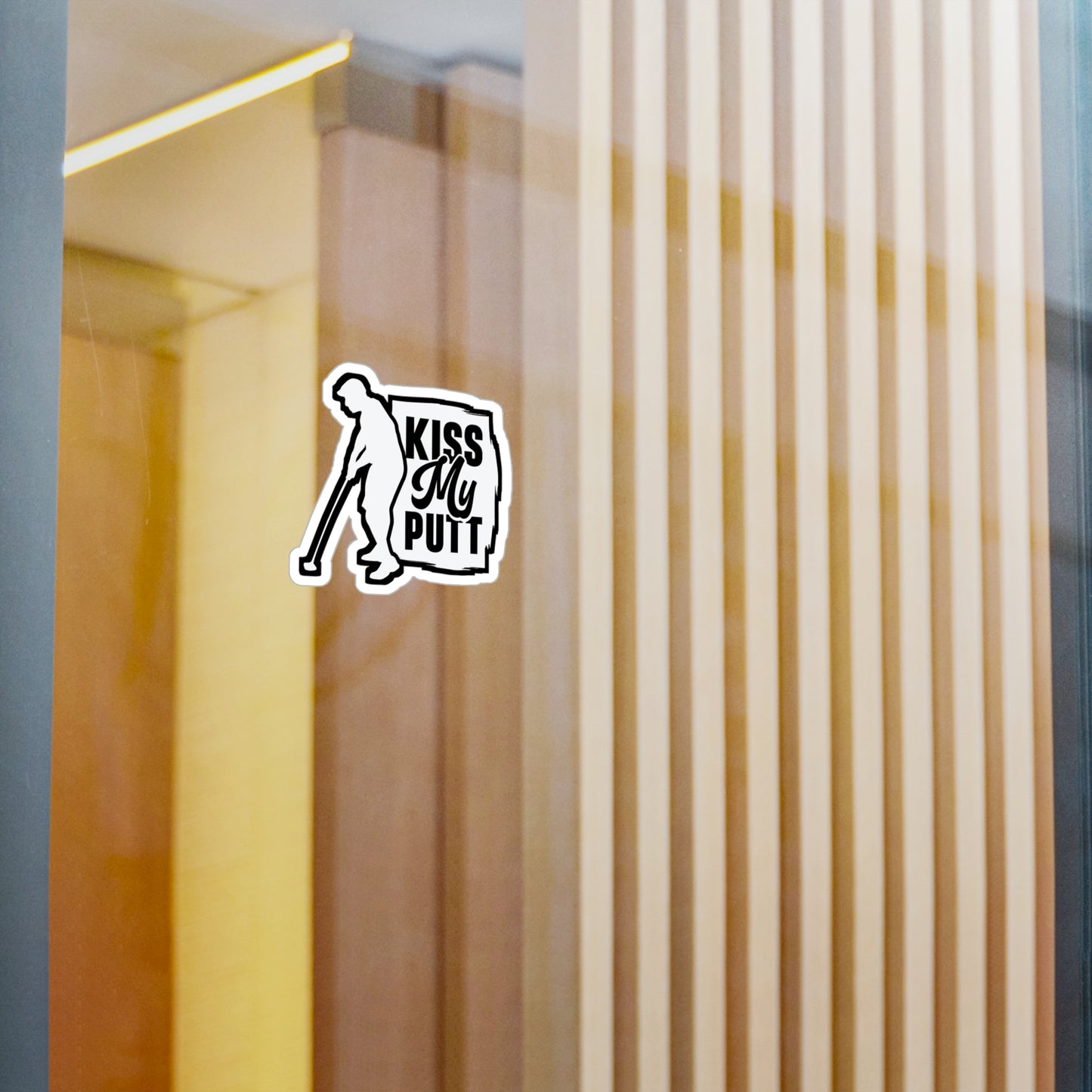 Kiss My Putt - Golf Sticker for Car Window Laptop Sticker. Water Bottle Sticker, Vinyl Golfing Decal, Golfer Sticker - Golf Gift