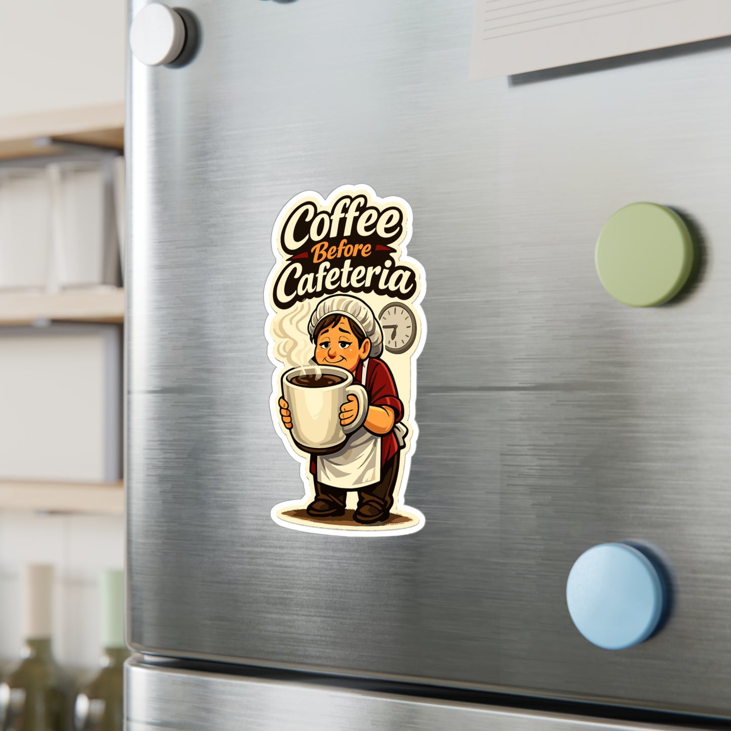 Lunch Lady Sticker Coffee Before Cafeteria Funny School Canteen Decals Waterproof Vinyl for Laptop Water Bottle