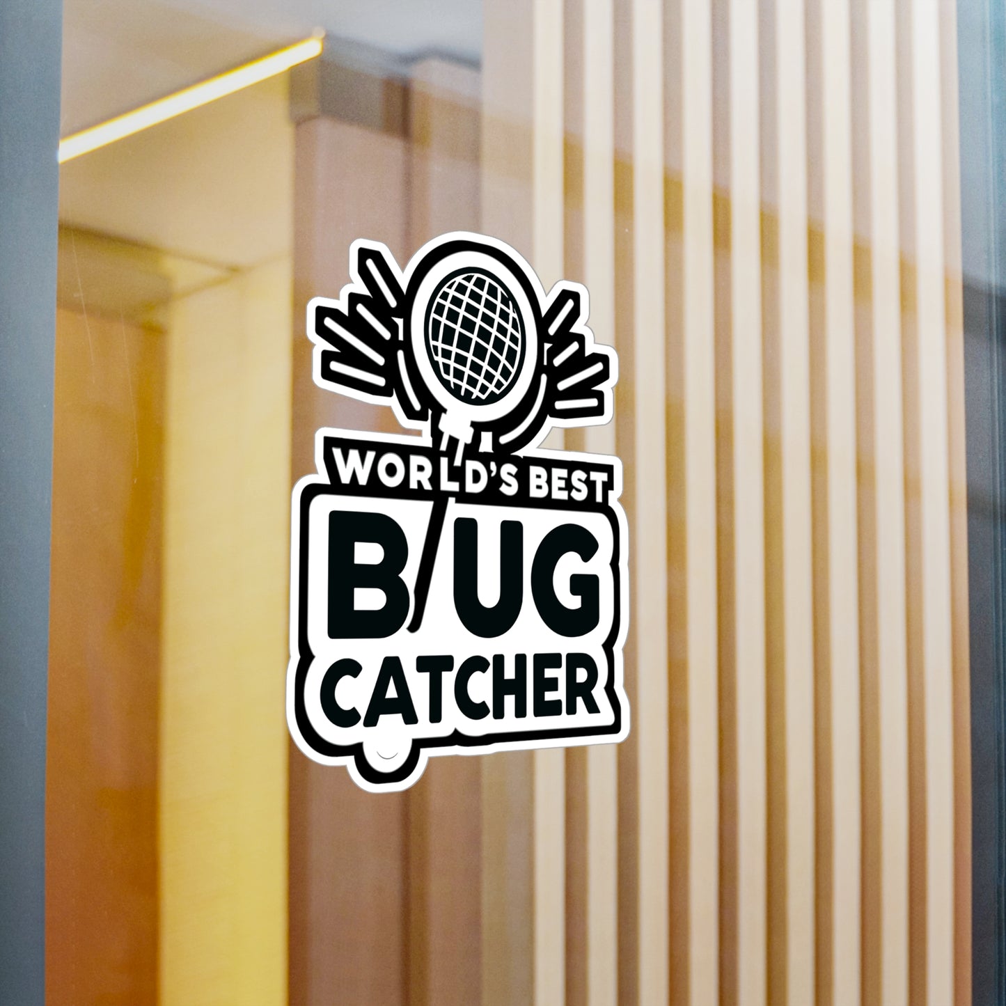 World's Best Bug Catcher - Entomology Sticker for Laptop Sticker. Water Bottle Sticker, Vinyl Pin Decal - Entomology Gift