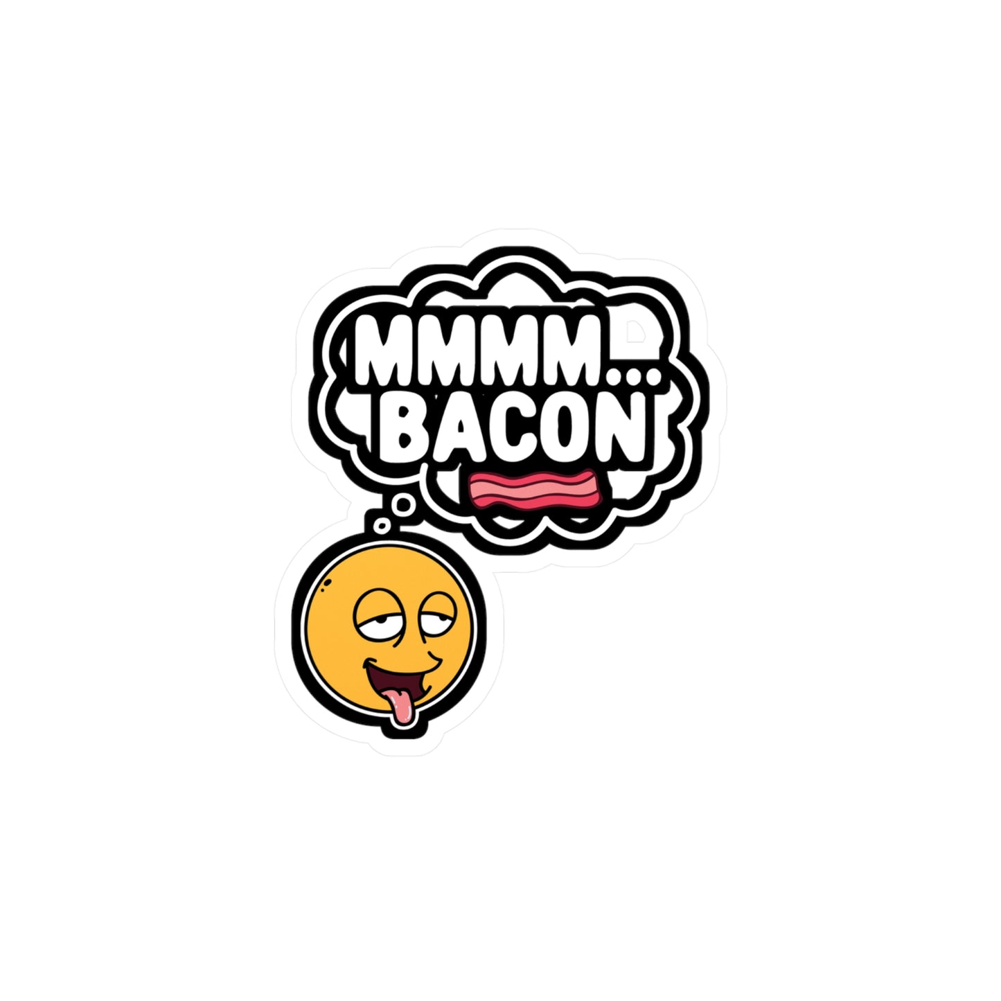 Mmmm Bacon - Bacon Sticker for Car Window Laptop Sticker. Water Bottle Sticker, Vinyl Lard Decal, Strips Sticker - Bacon Gift