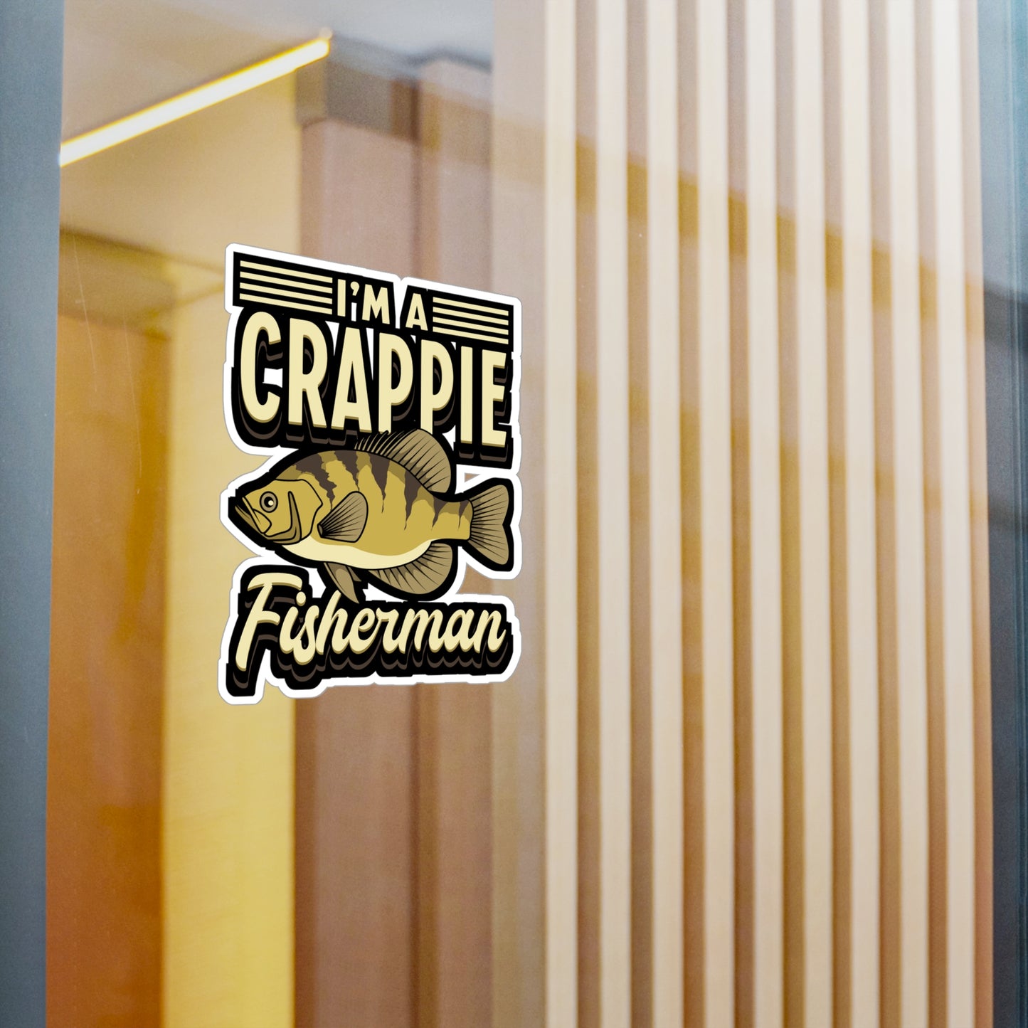 I'm A Crappie Fisherman - Crappie Sticker for Laptop Sticker. Water Bottle Sticker, Vinyl Minnow Decal - Crappie Gift